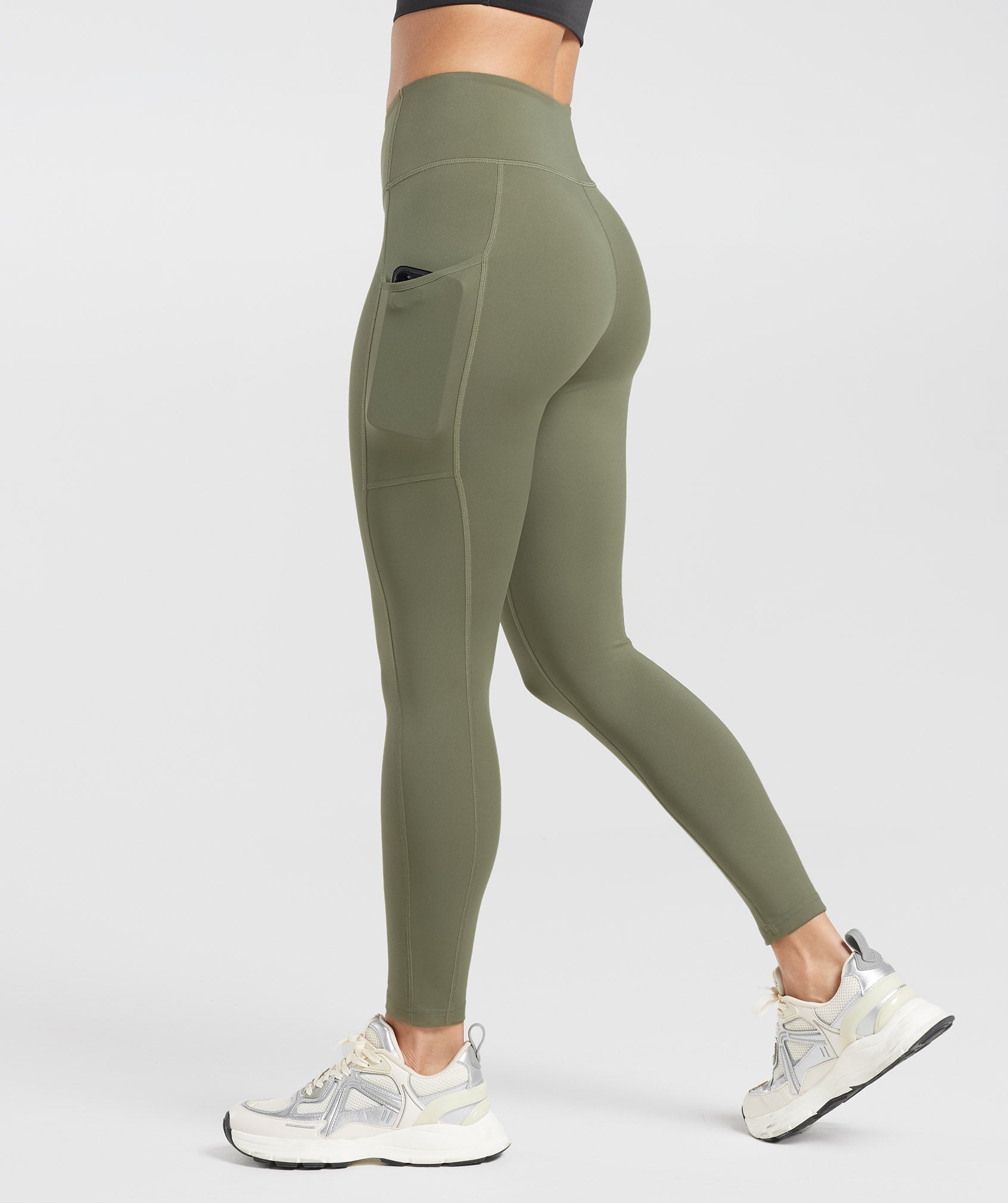 Gymshark Pocket Leggings - Dusty Olive