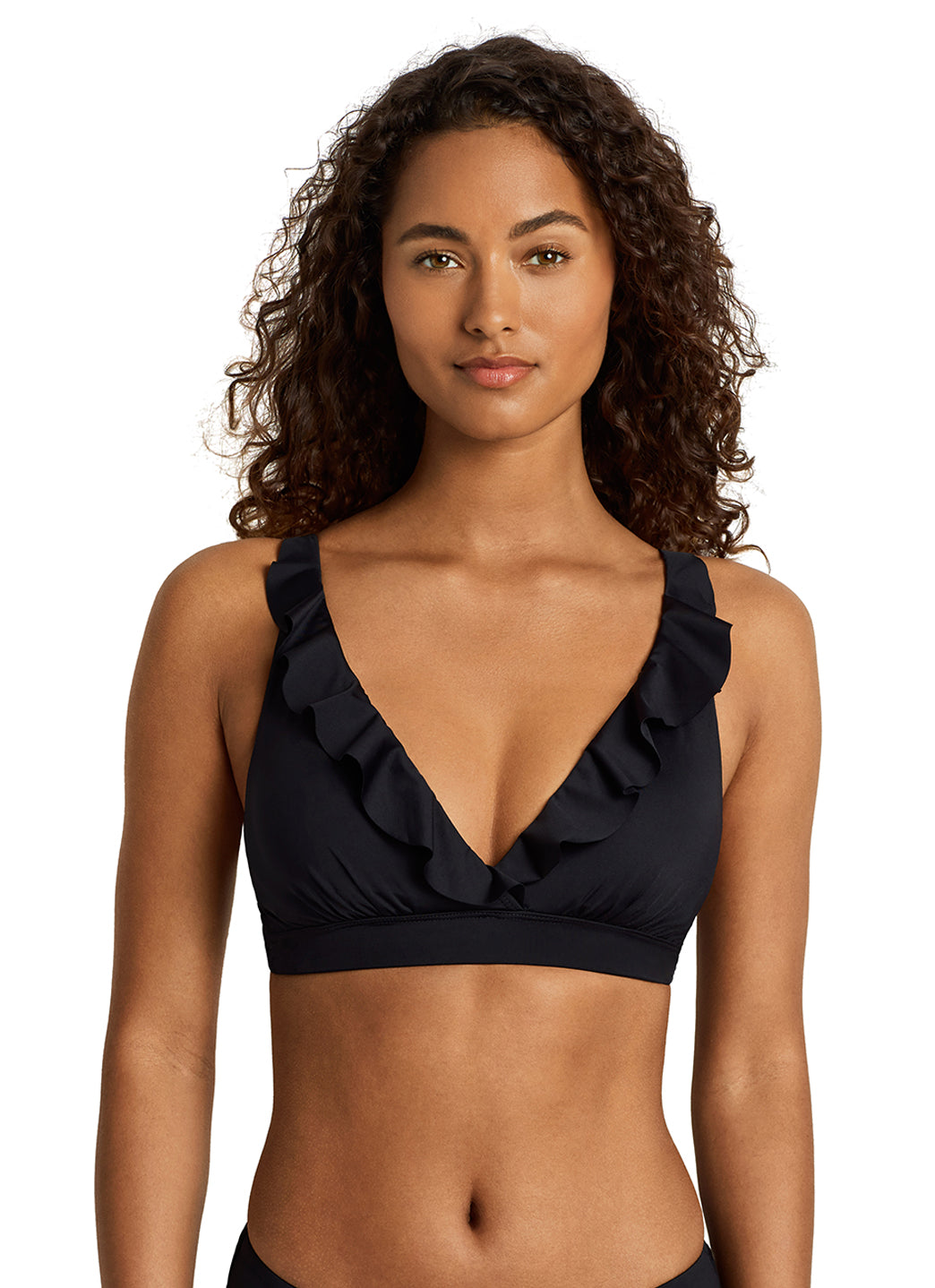Lauren Ralph Lauren Women's Beach Club Solids Ruffle Underwire Bikini Top