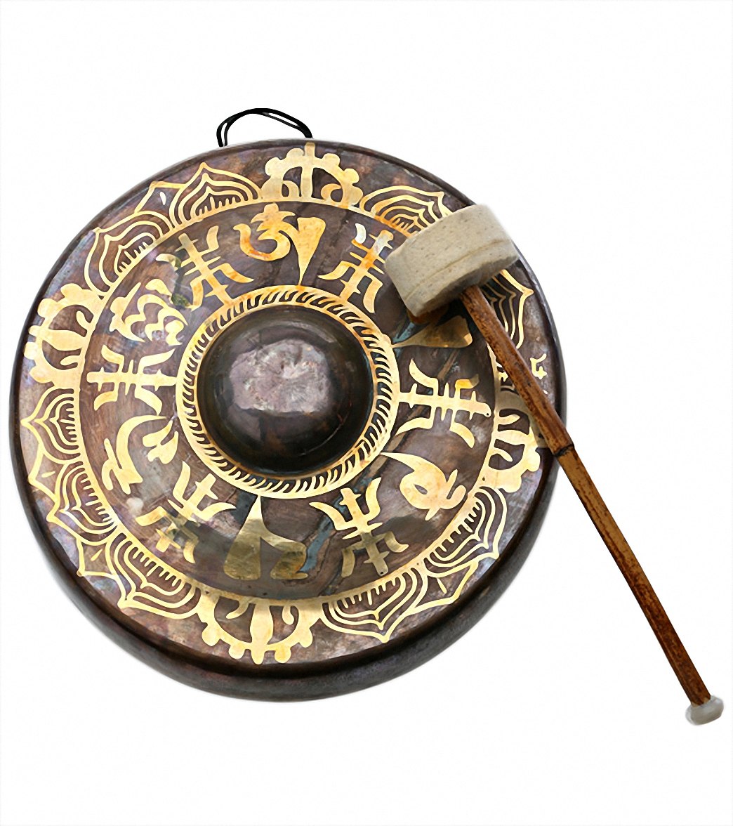 Sacred Space Premium Burnished Himalayan Temple Nipple Gong 14"