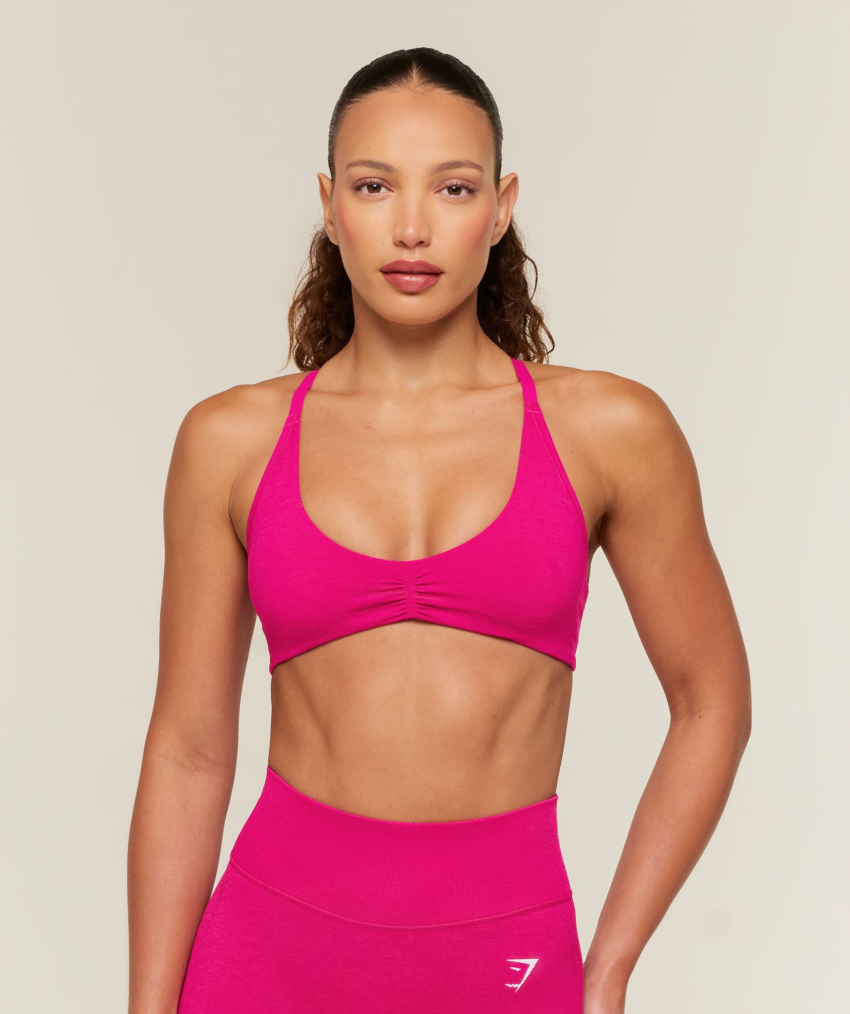 Gymshark Relay Seamless Light Support Sports Bra - Performance Pink