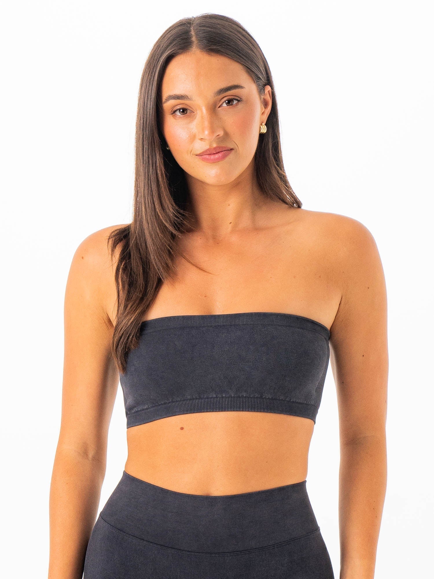 Stonewash Seamless Bandeau - Black