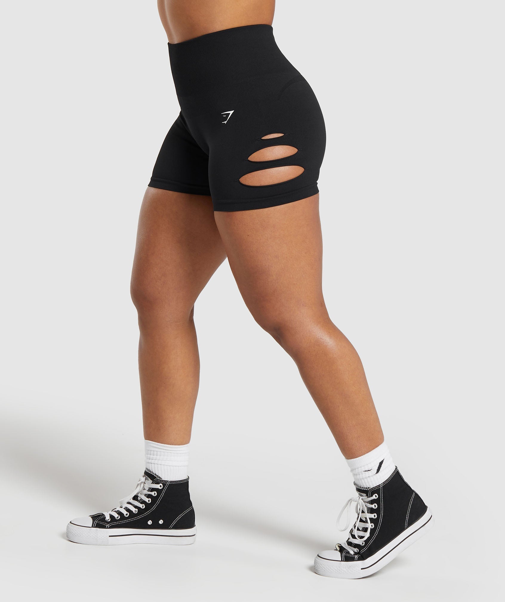 Gymshark Gains Seamless Ripped Short - Black