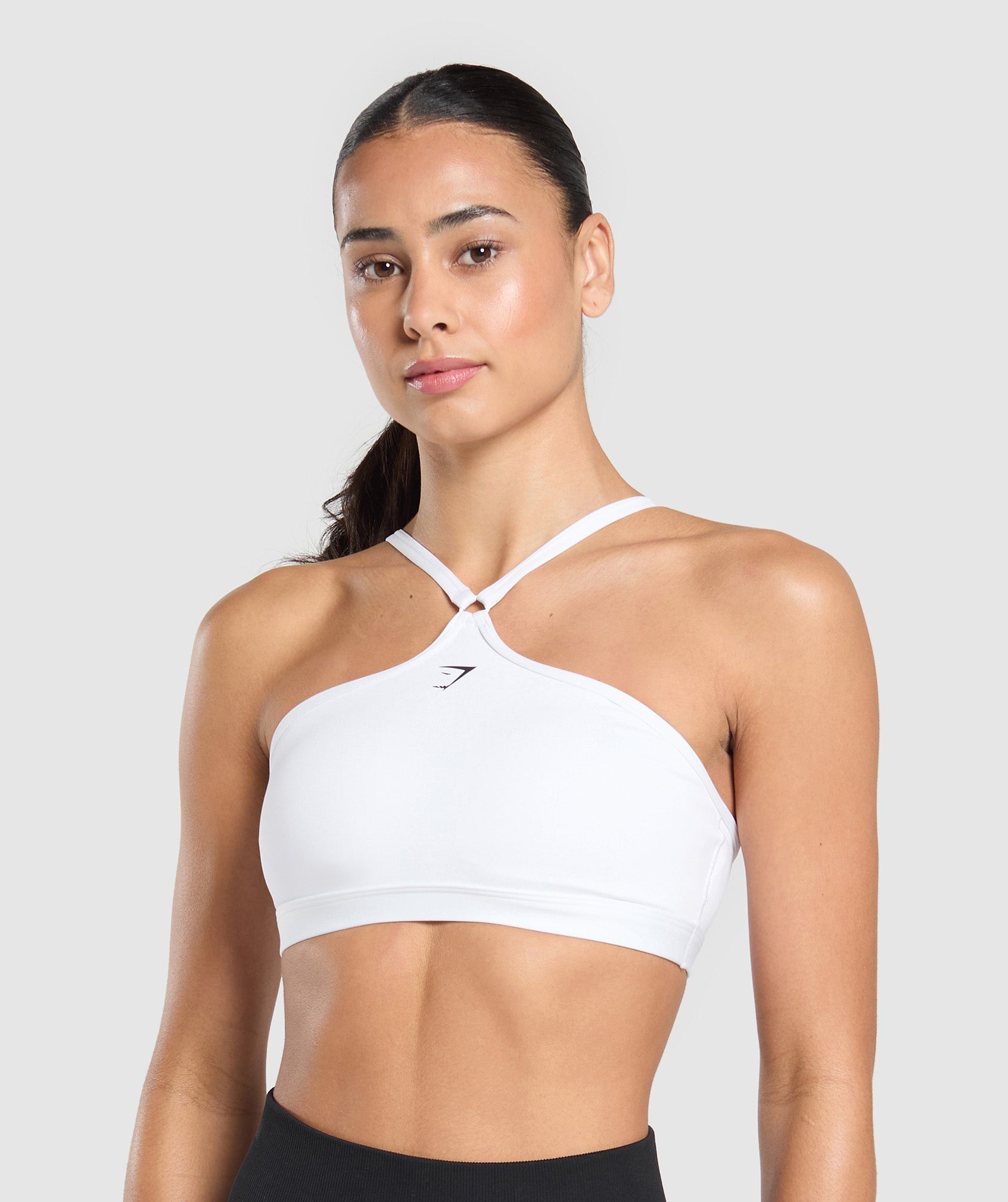 Gymshark Halter Neck Sports Bra - White