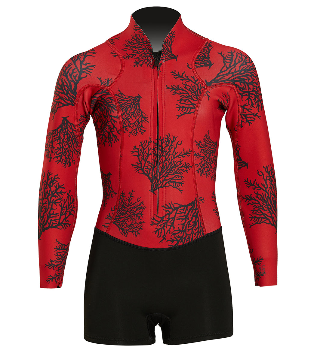 Xcel Girl's Ocean Ramsey 2/1mm Water Inspired Axis Long Sleeve Front Zip Spring Wetsuit