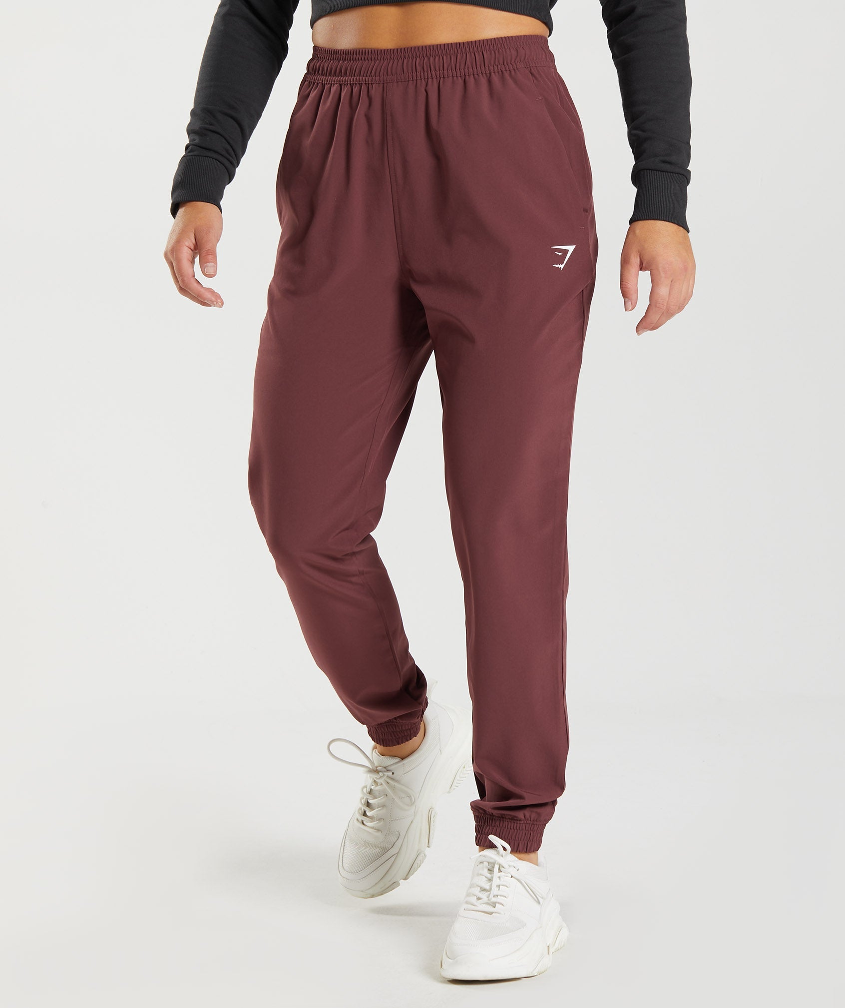 Gymshark TRAINING WOVEN PANTS - Cherry Brown