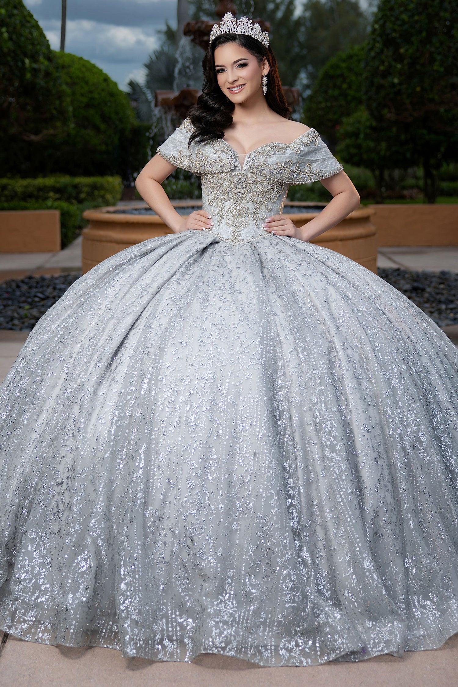 Vizcaya by Mori Lee 4080055 - Glitter Tulle Quinceanera Gown