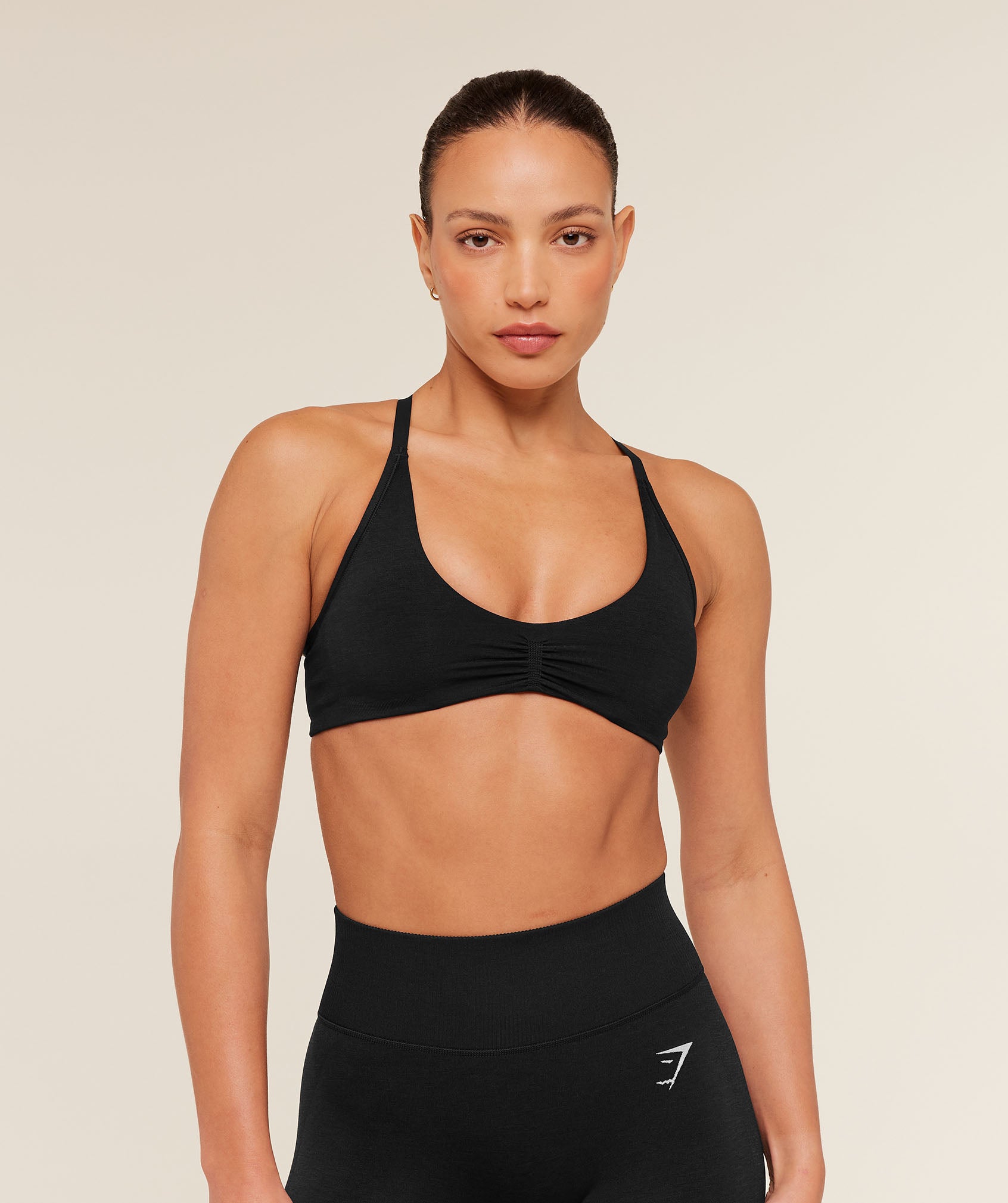 Gymshark Relay Seamless Light Support Sports Bra - Black