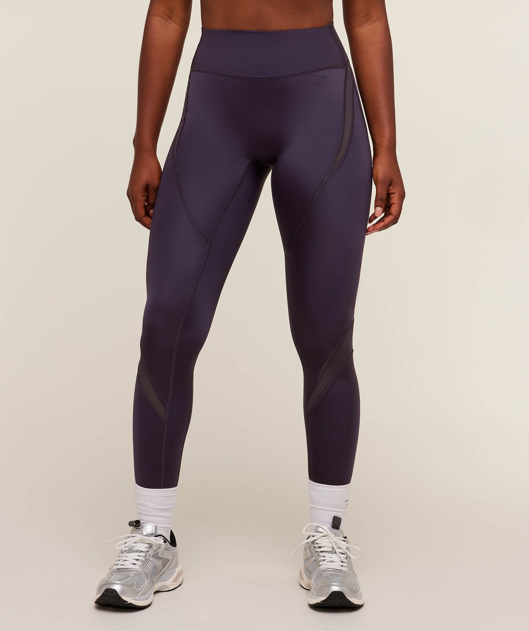 Gymshark Mesh Panel Leggings - Midnight Purple