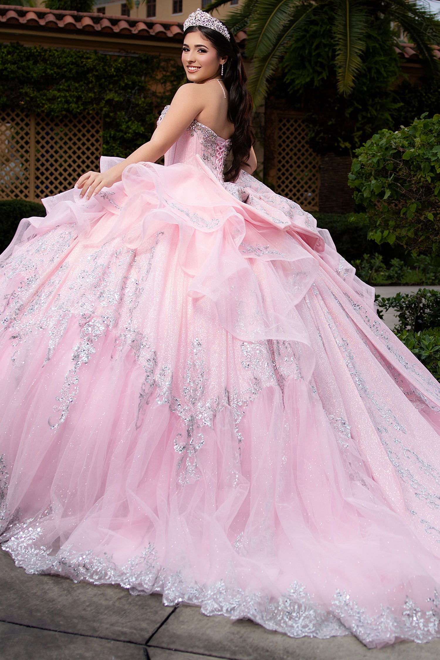 Vizcaya by Mori Lee 4080065 - Beaded Ornate Ruffle Quinceanera Gown