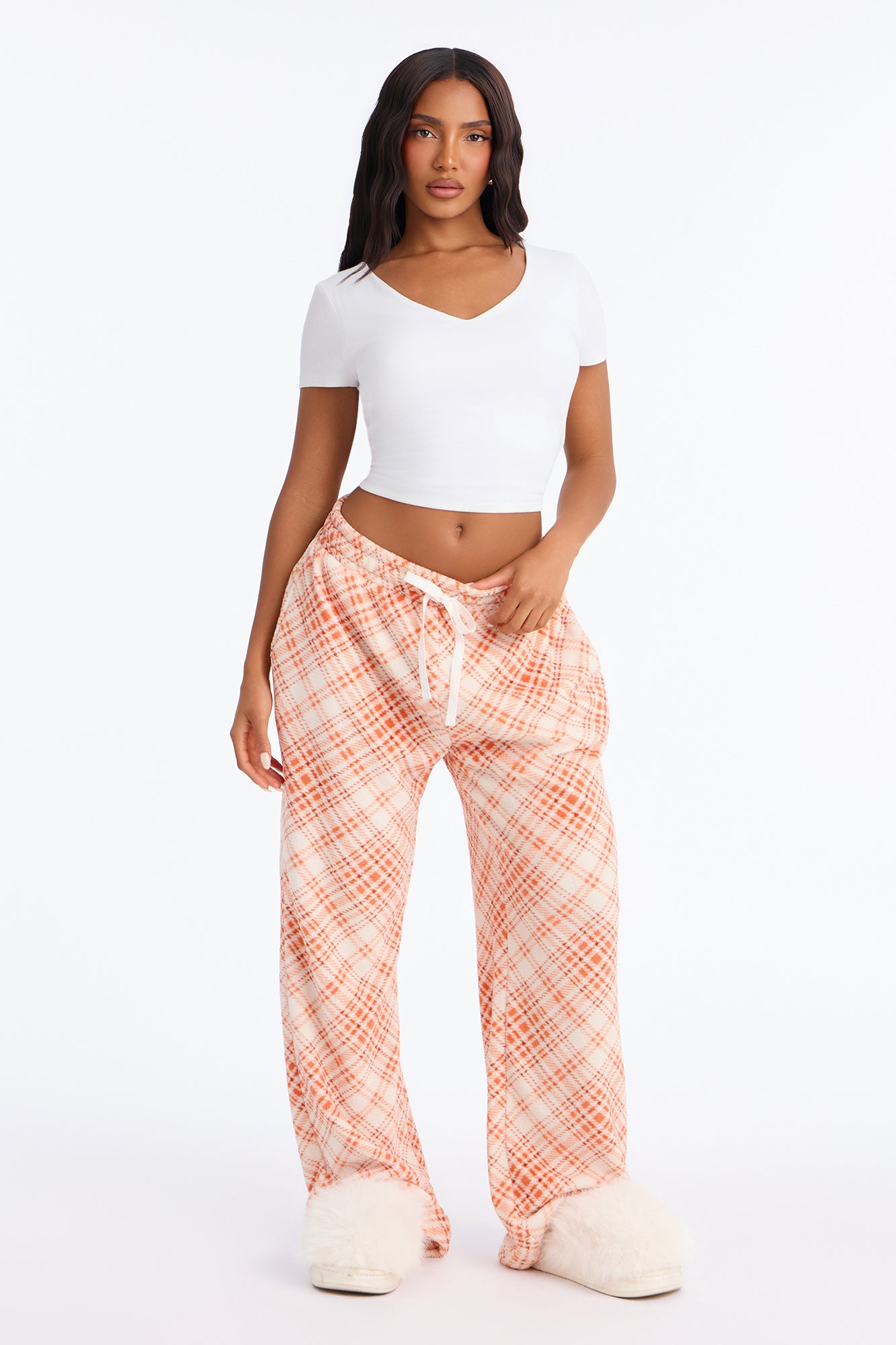 One Of Those Nights Plush PJ Pant - Orange/combo