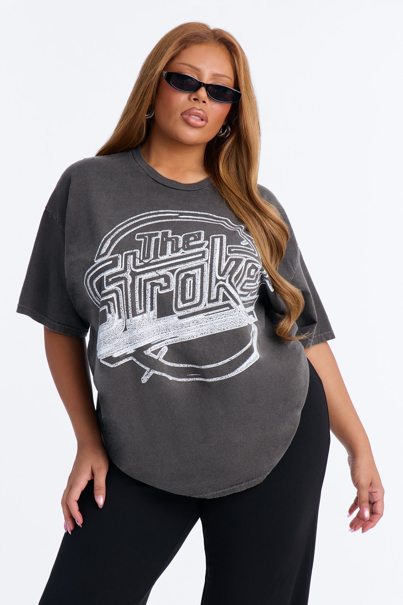 The Strokes Washed Band Tee - Charcoal