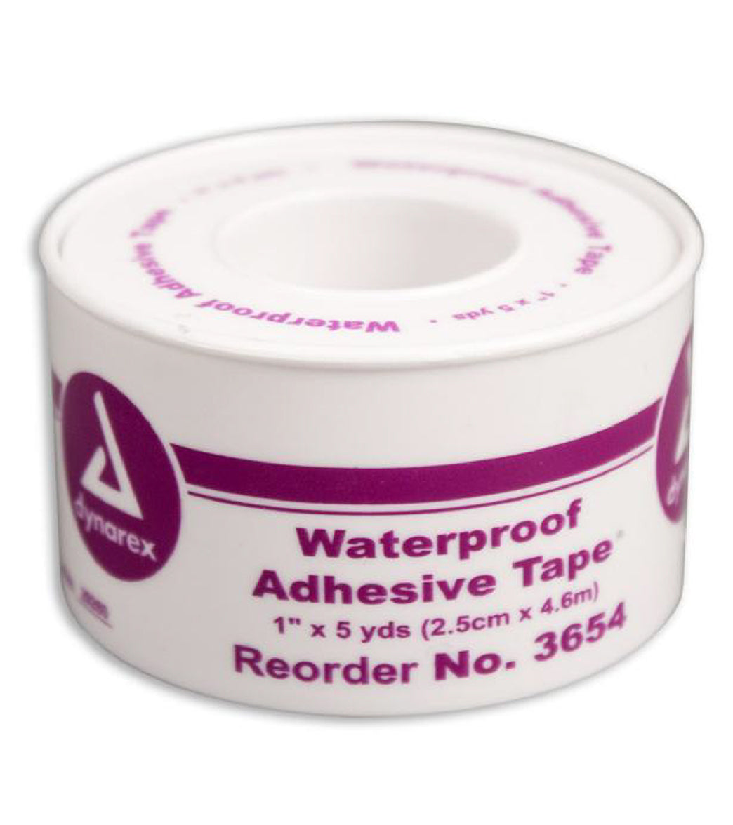 KEMP USA Waterproof First Aid Tape in Case (1" x 5 yd) (bulk packaging of 48 pcs)