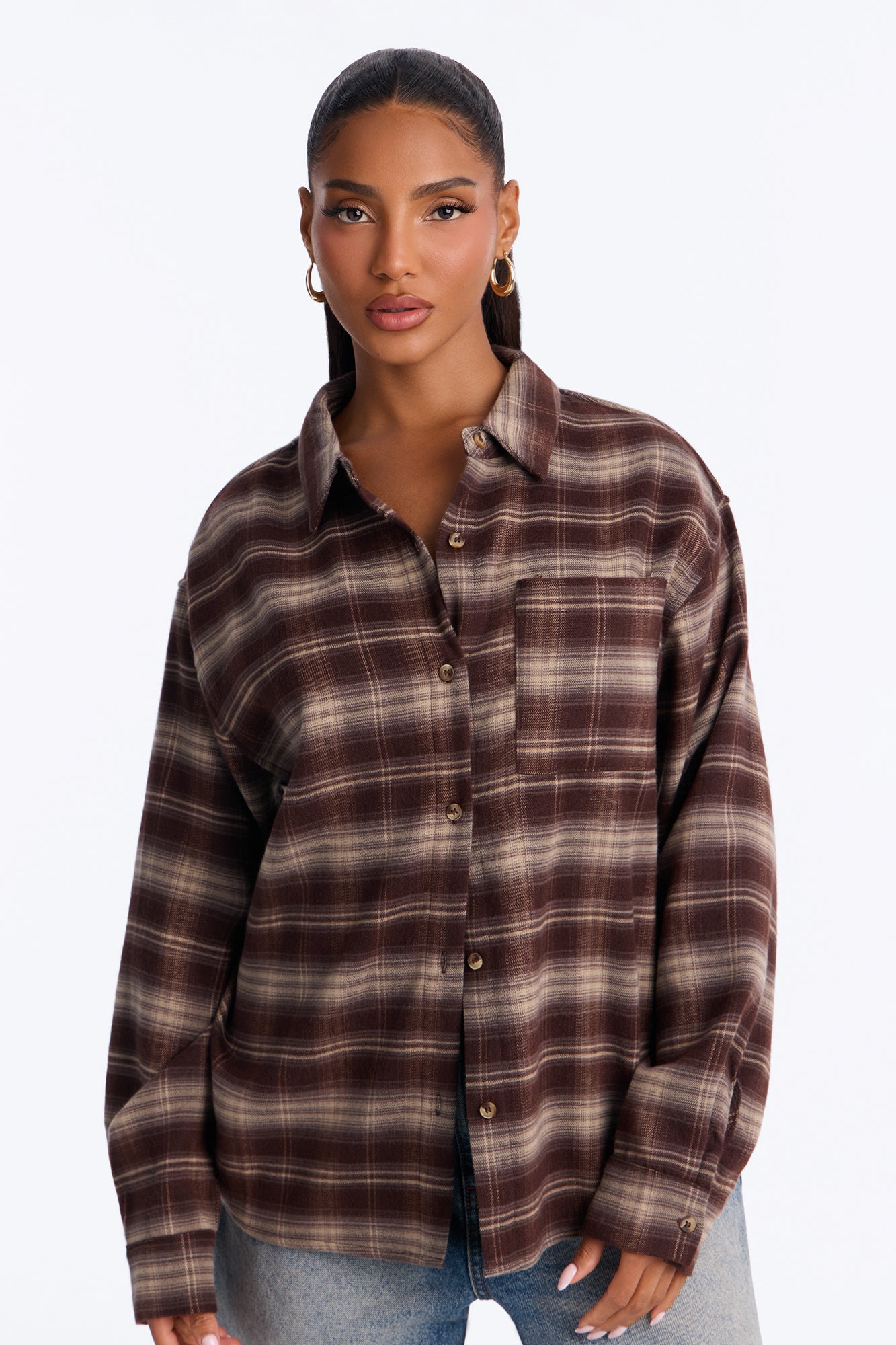 Dylan Plaid Shirt - Brown/combo