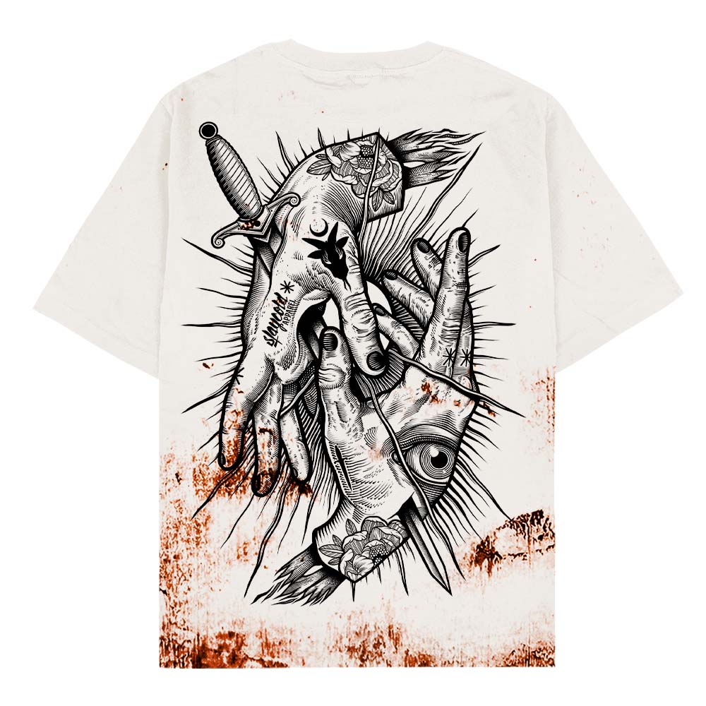 Think Twice - Oversized T-Shirt (Rusty Bleached) 200GSM