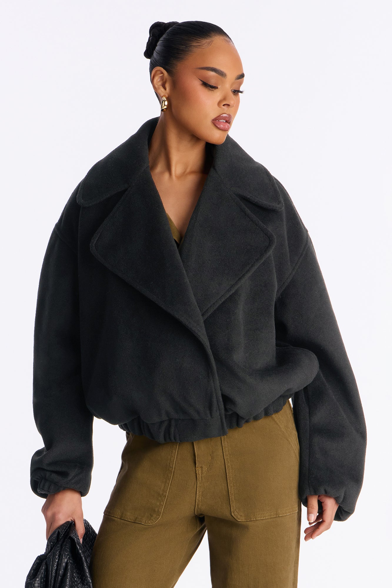 Oaklynn Oversized Slouch Coat - Charcoal
