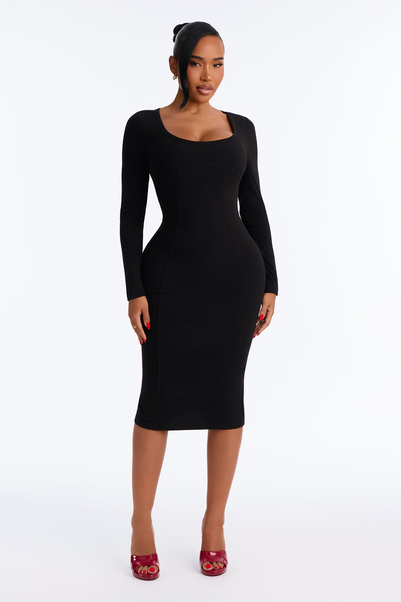 Extra Ordinary Today Midi Dress - Black