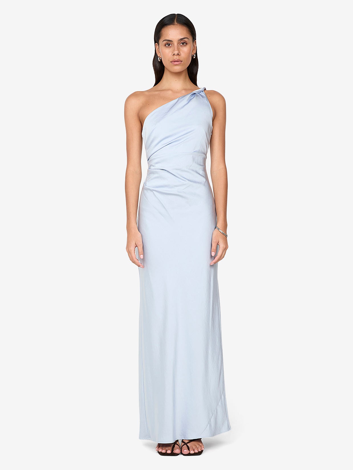 LUNETTA ASYM DRESS - DUSTY BLUE