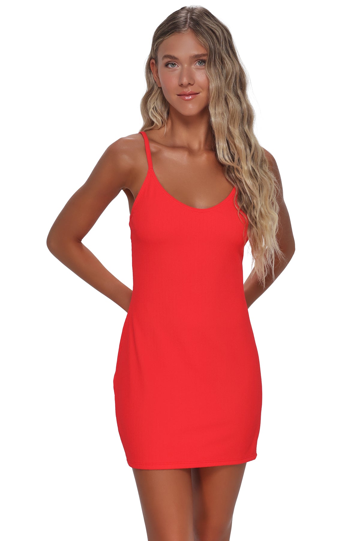 Pacifica by Sunsets Red Hot Rib Zenya Dress Cover-Up