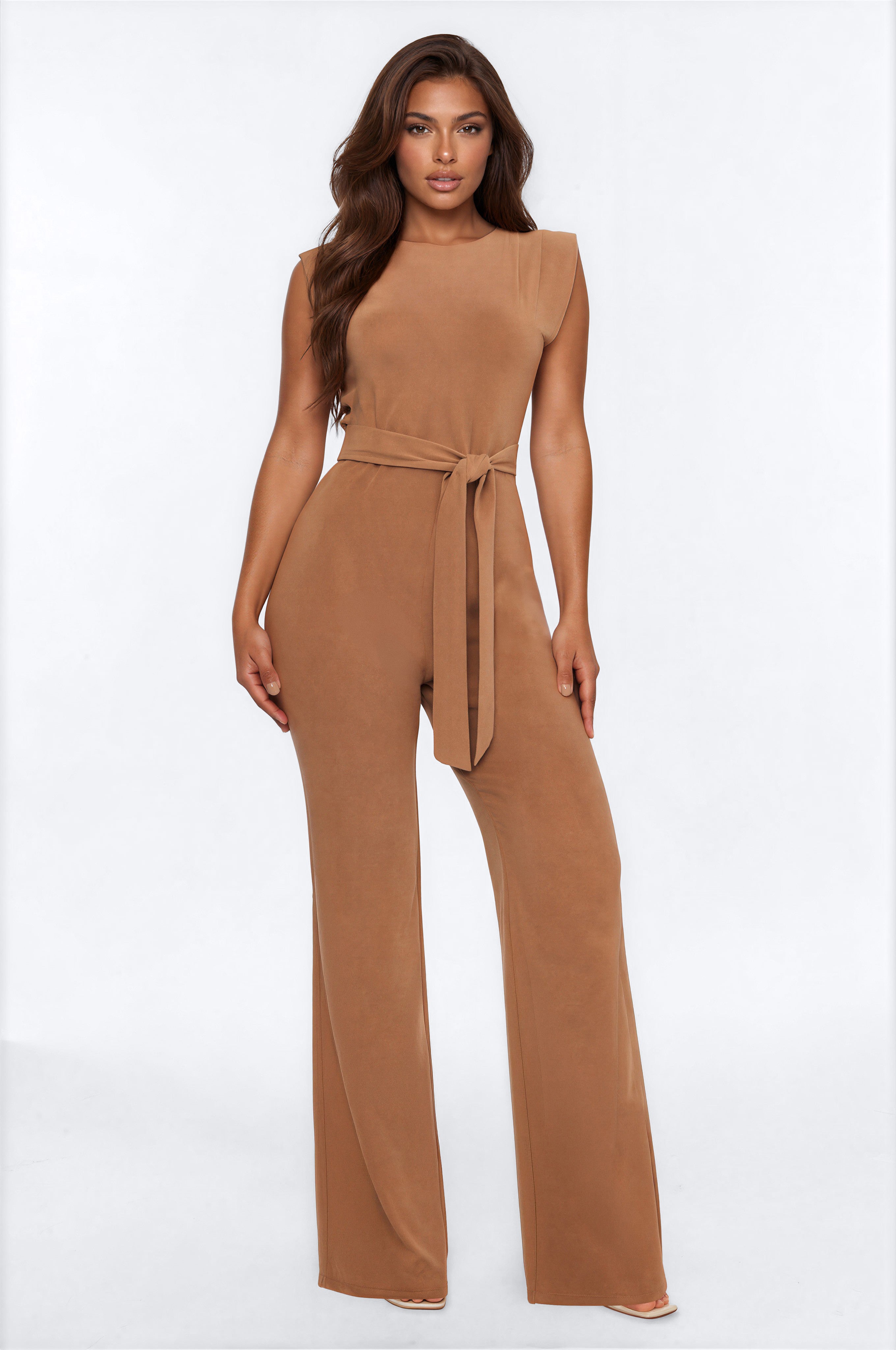 On Point Jumpsuit - Taupe