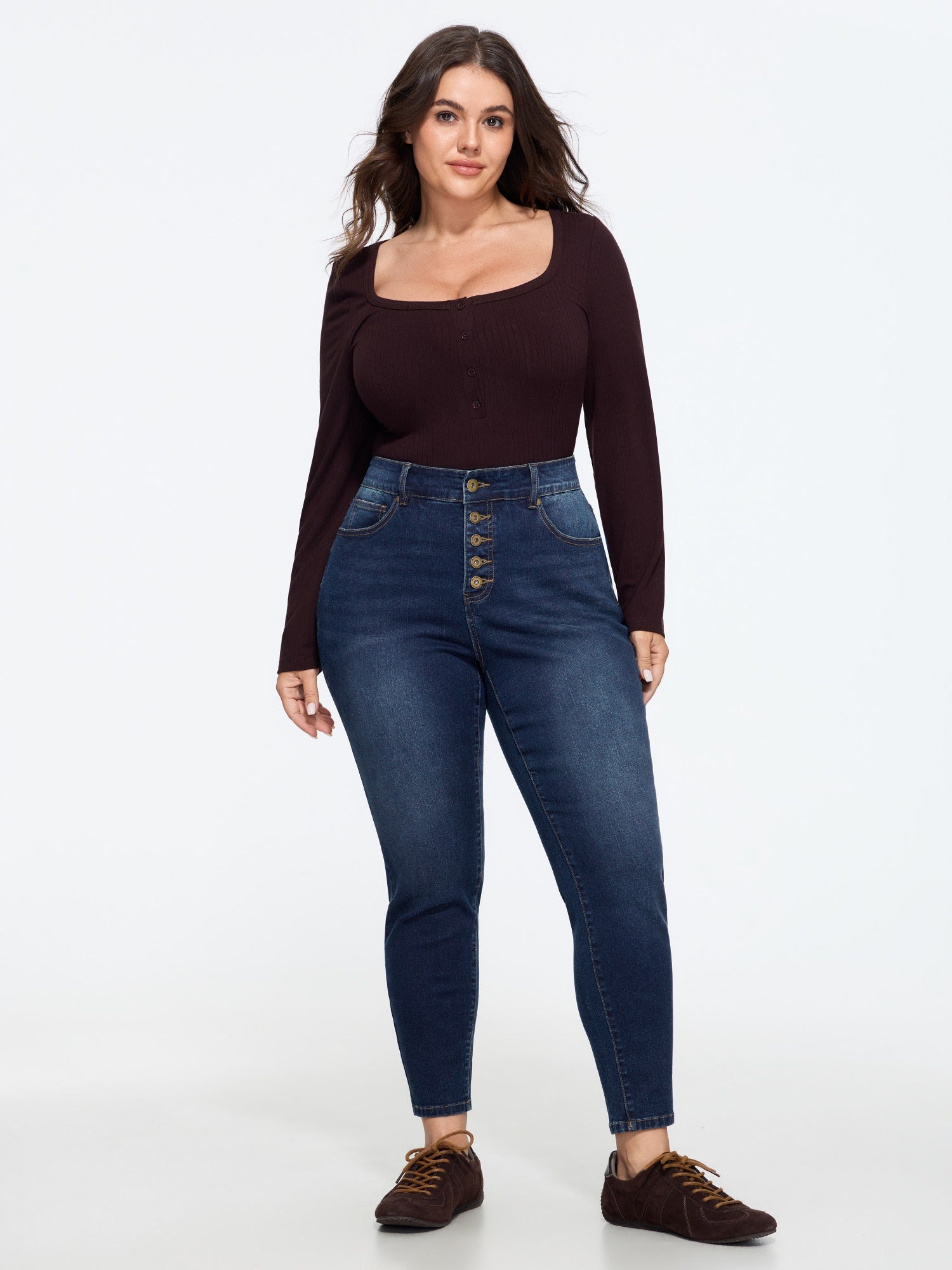 Stretch Multi Button Pocket Jeans