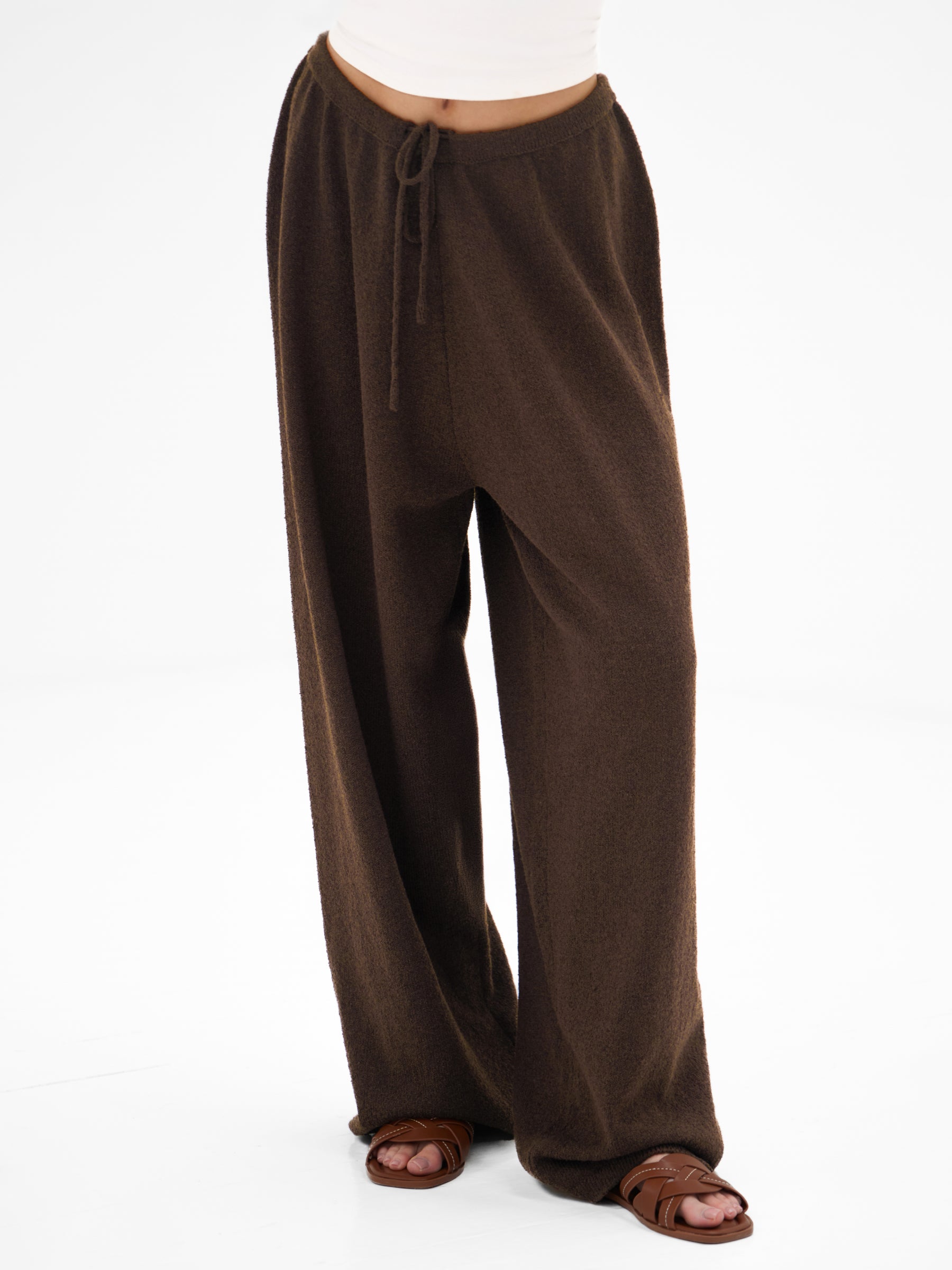 Mae Crochet Trousers - Brown