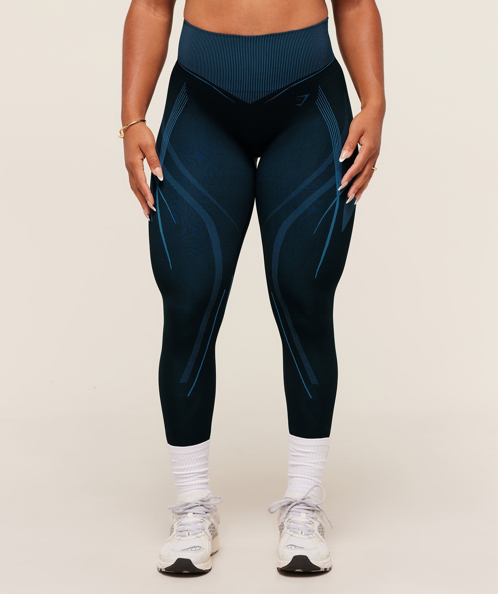 Gymshark x Analis Seamless Legging - Midnight Blue/Lats Blue