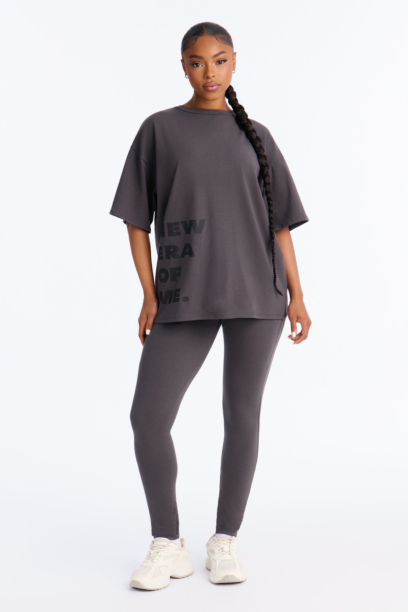 A New Era Of Me Legging Set - Charcoal