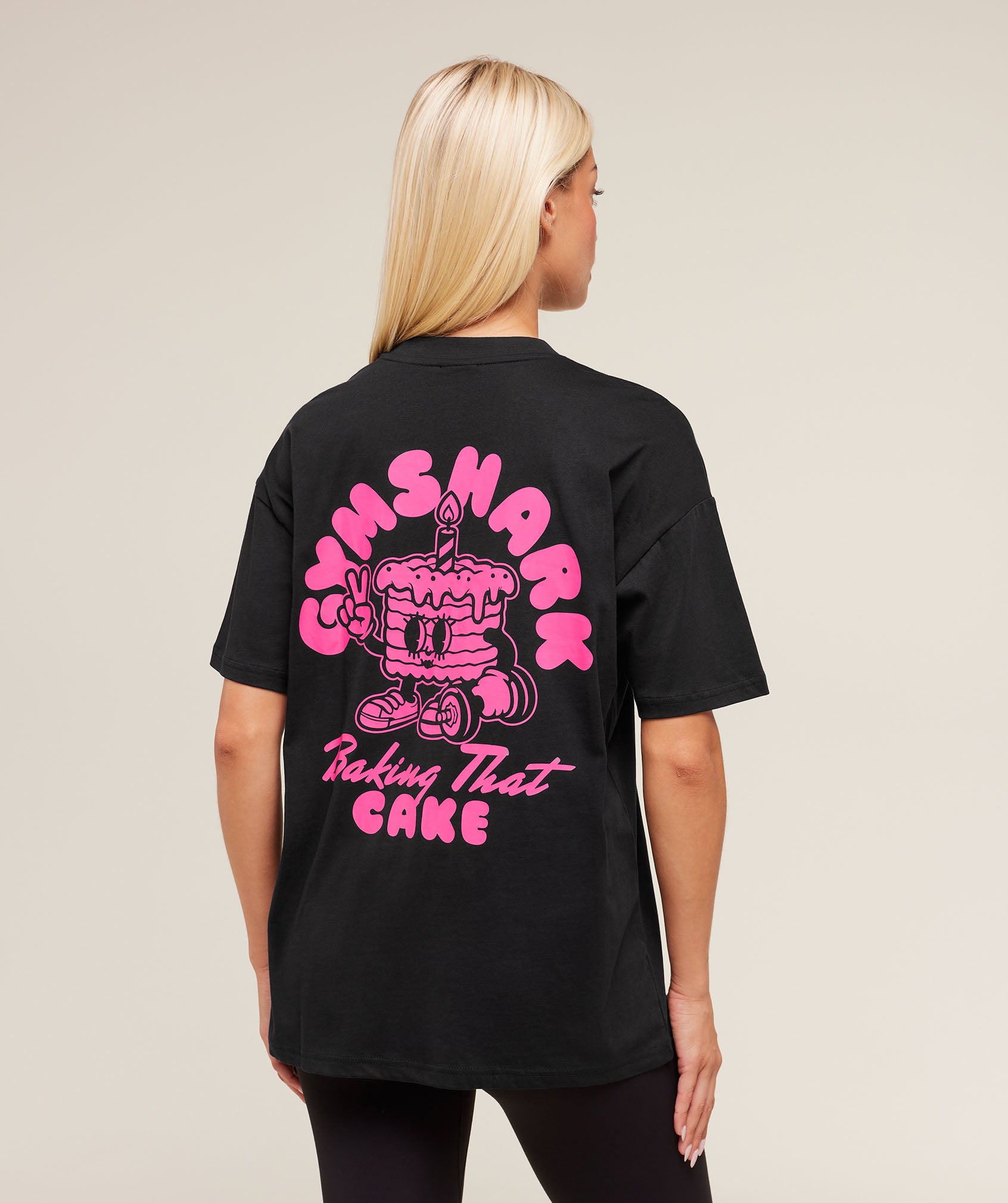Gymshark Baking That Cake Graphic T-Shirt - Black