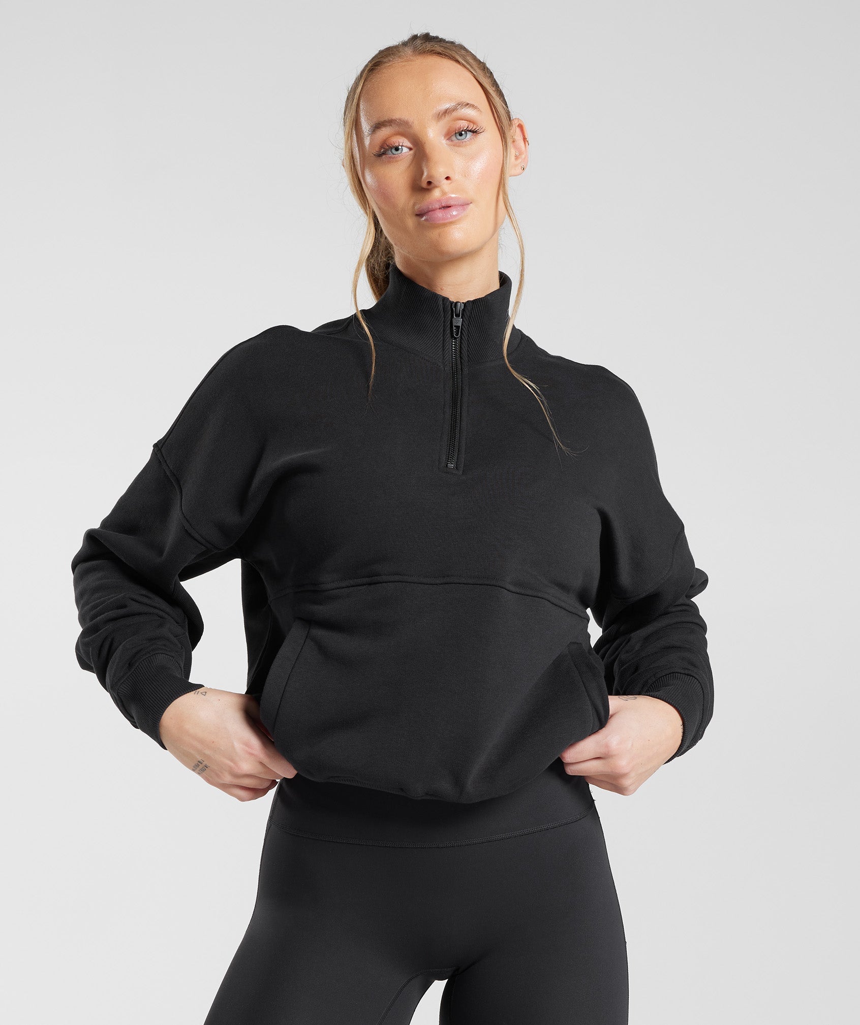 Gymshark Legacy 1/4 Zip Sweatshirt - Black