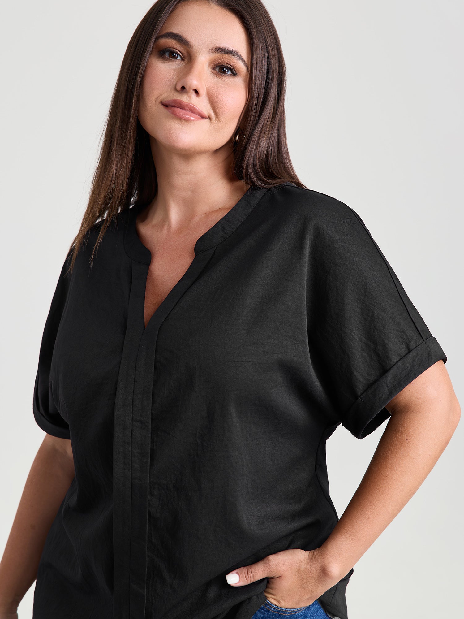 Breathable Feel Textured Blouse