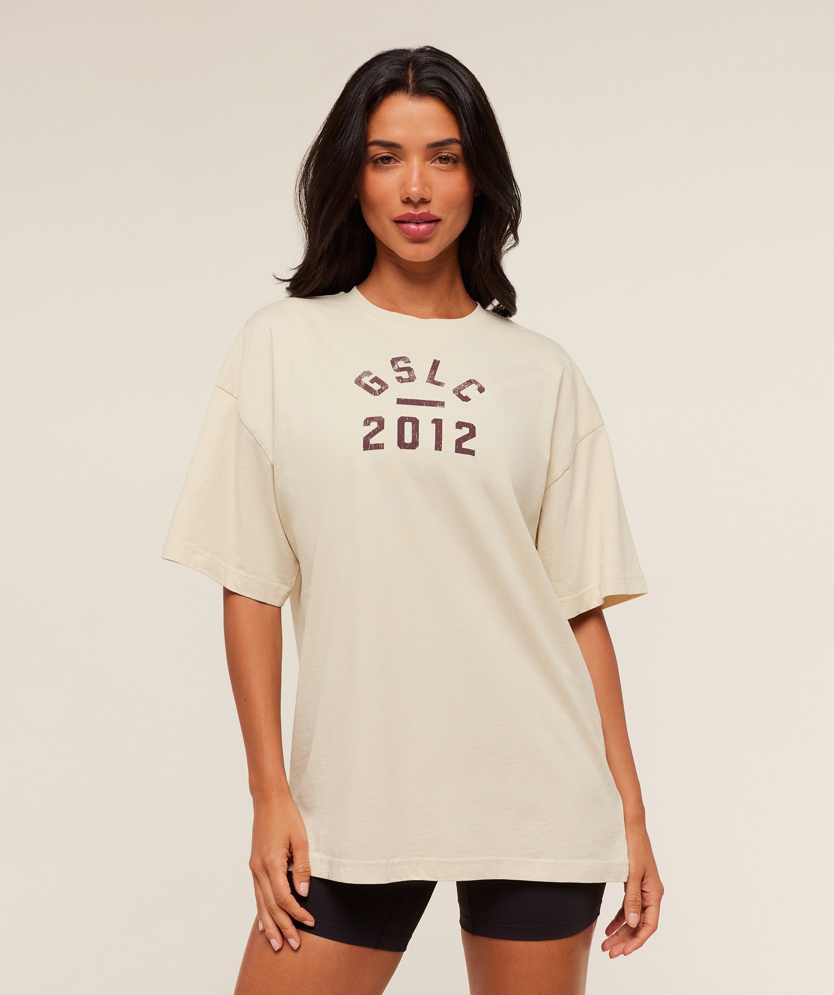 Gymshark Lifting Club 2012 Graphic Short Sleeve T-Shirt - Stone Beige/Wash