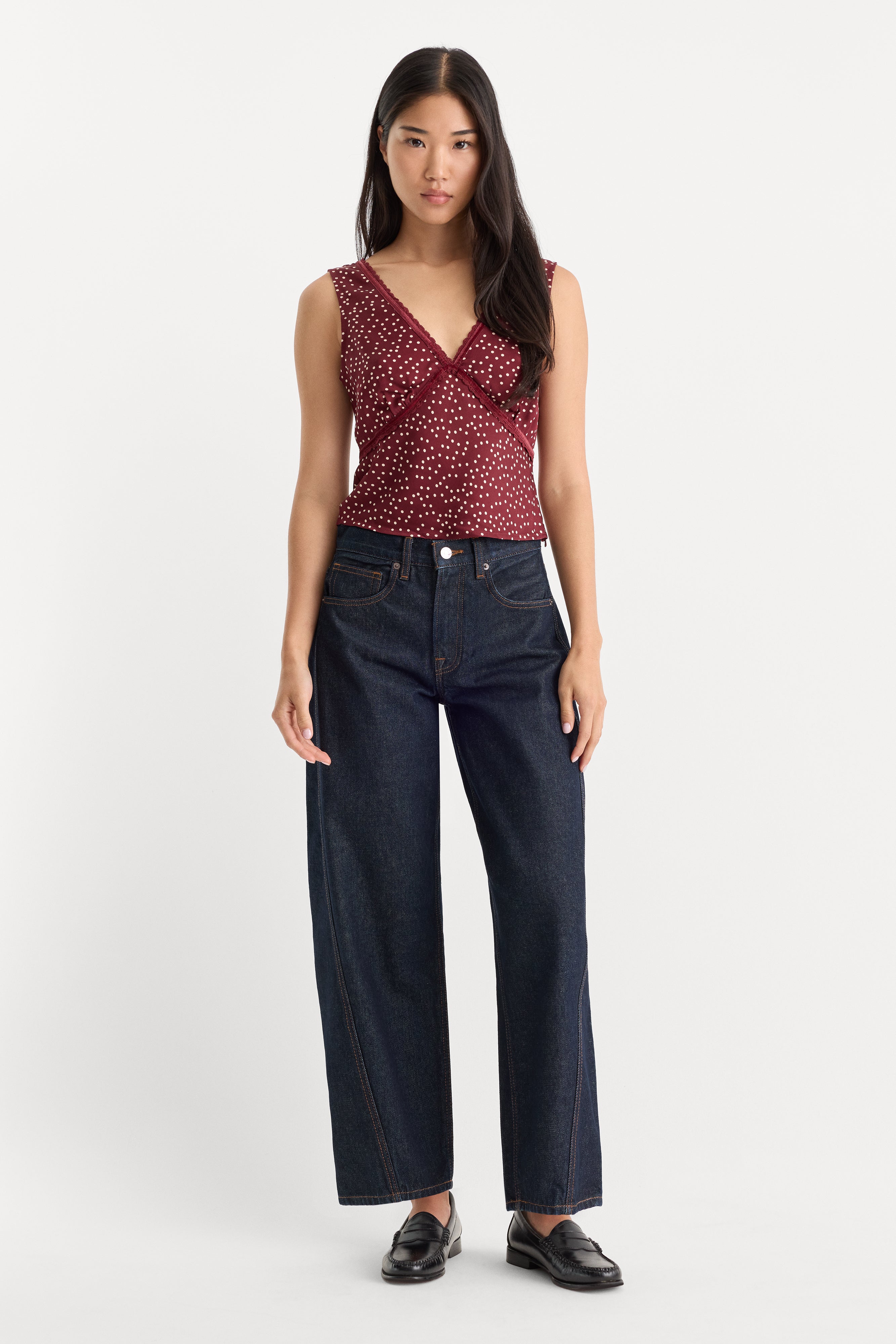 VINTAGE BARREL ANKLE JEANS | RINSE