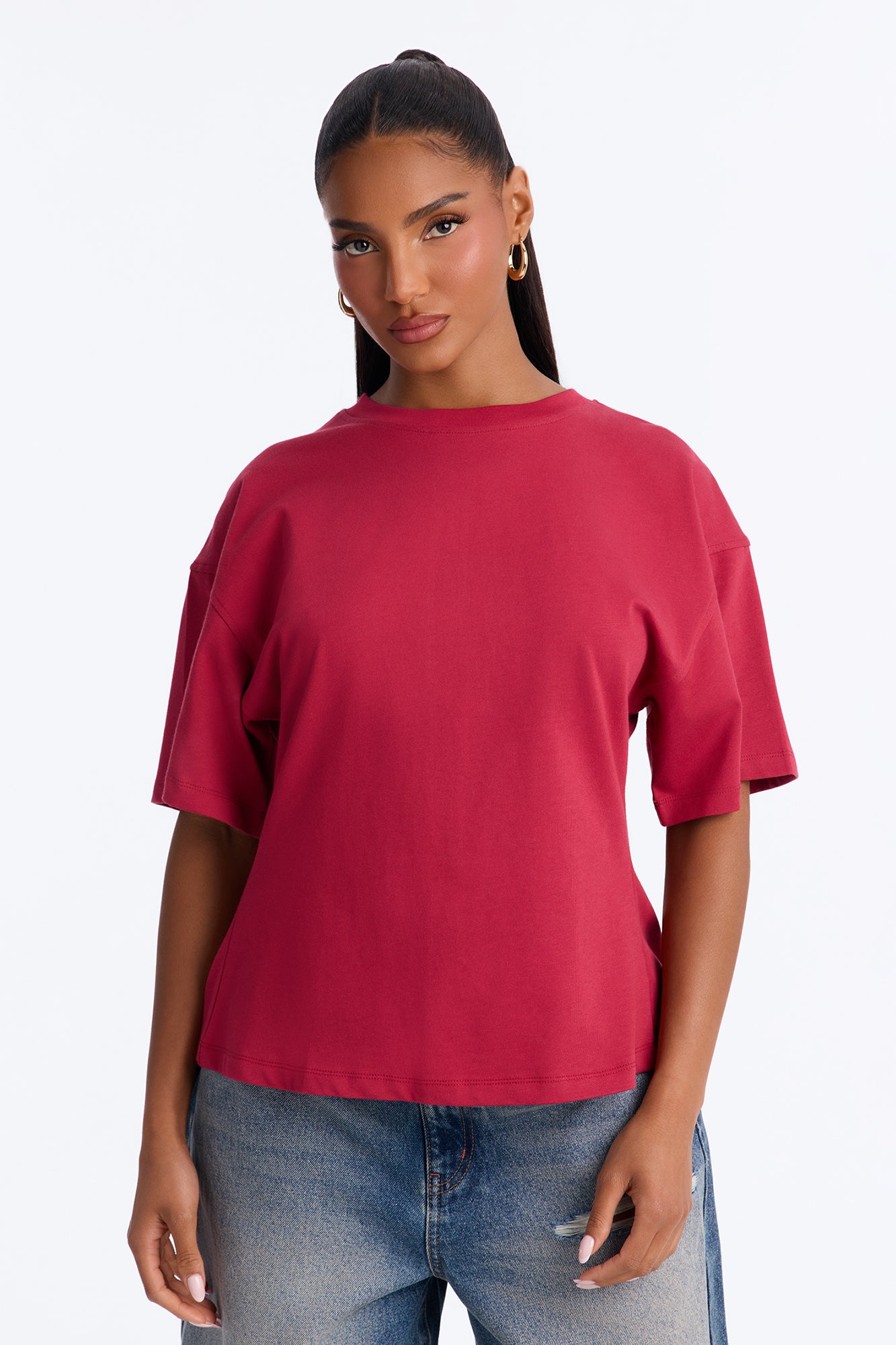 Jayden Fitted T-Shirt - Raspberry