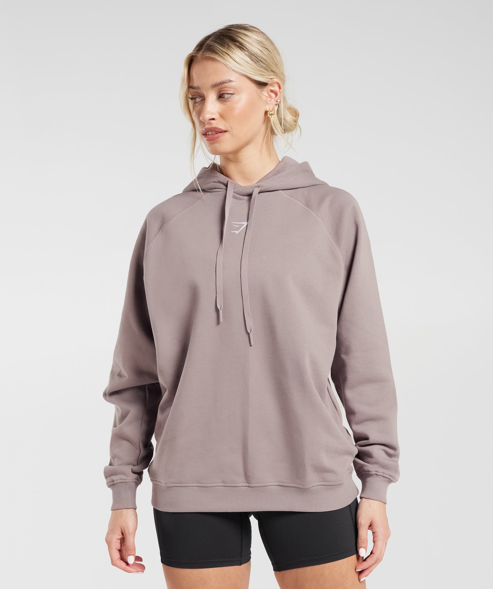 Gymshark Training Oversized Fleece Hoodie - Washed Mauve