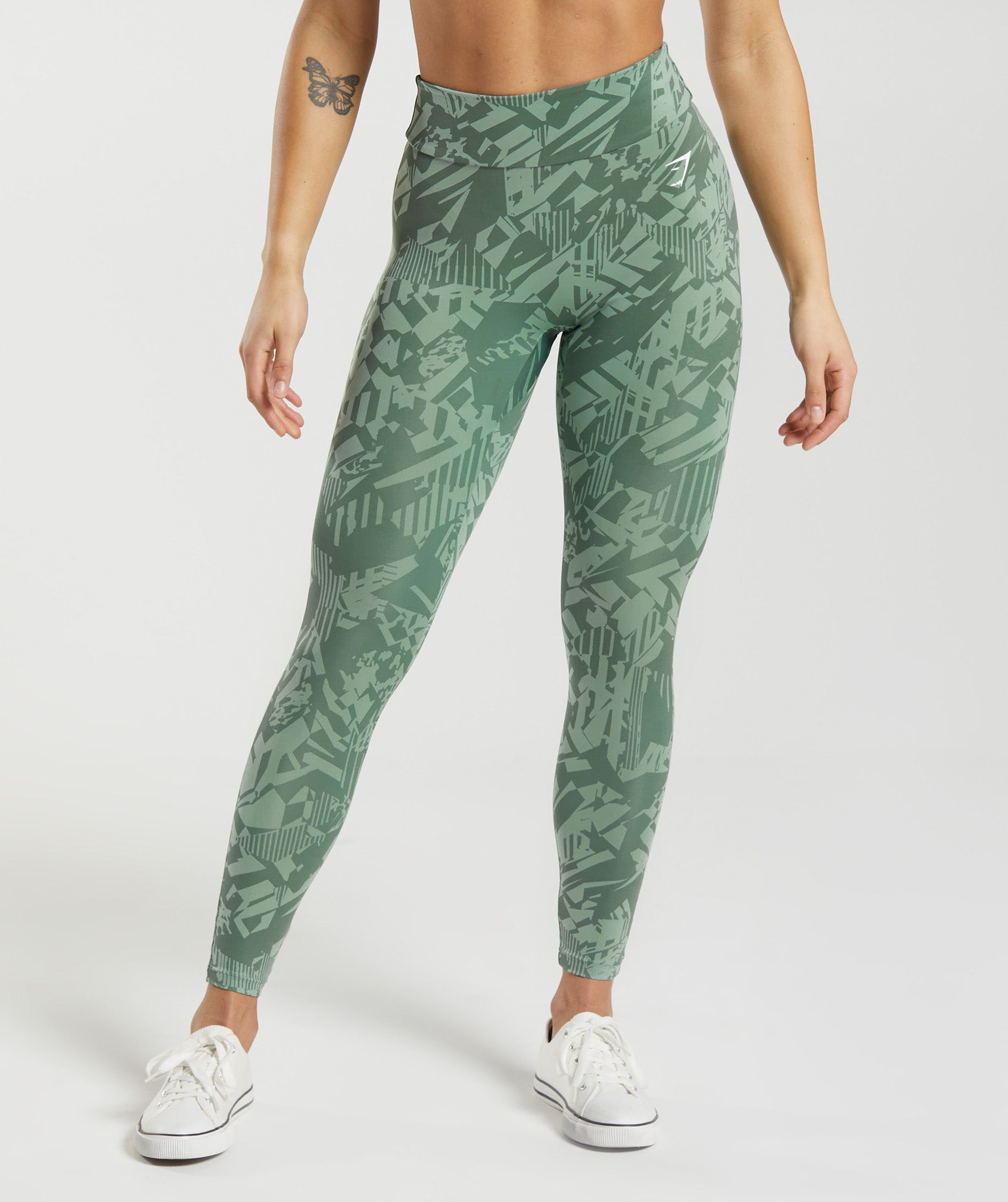 Gymshark Power X Leggings - Willow Green/Desert Sage Green