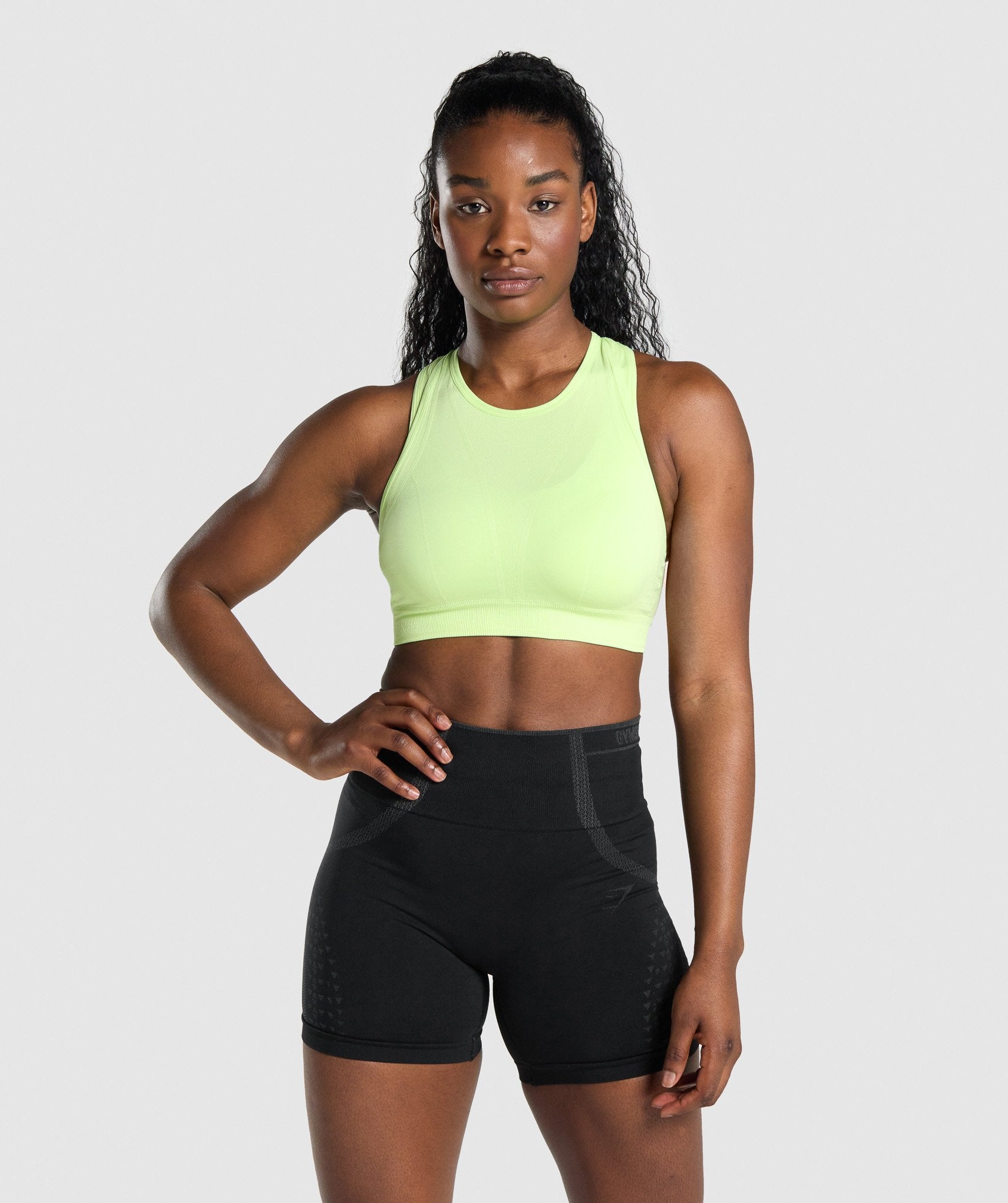 Gymshark Apex Seamless Sports Bra - Green/Light Green