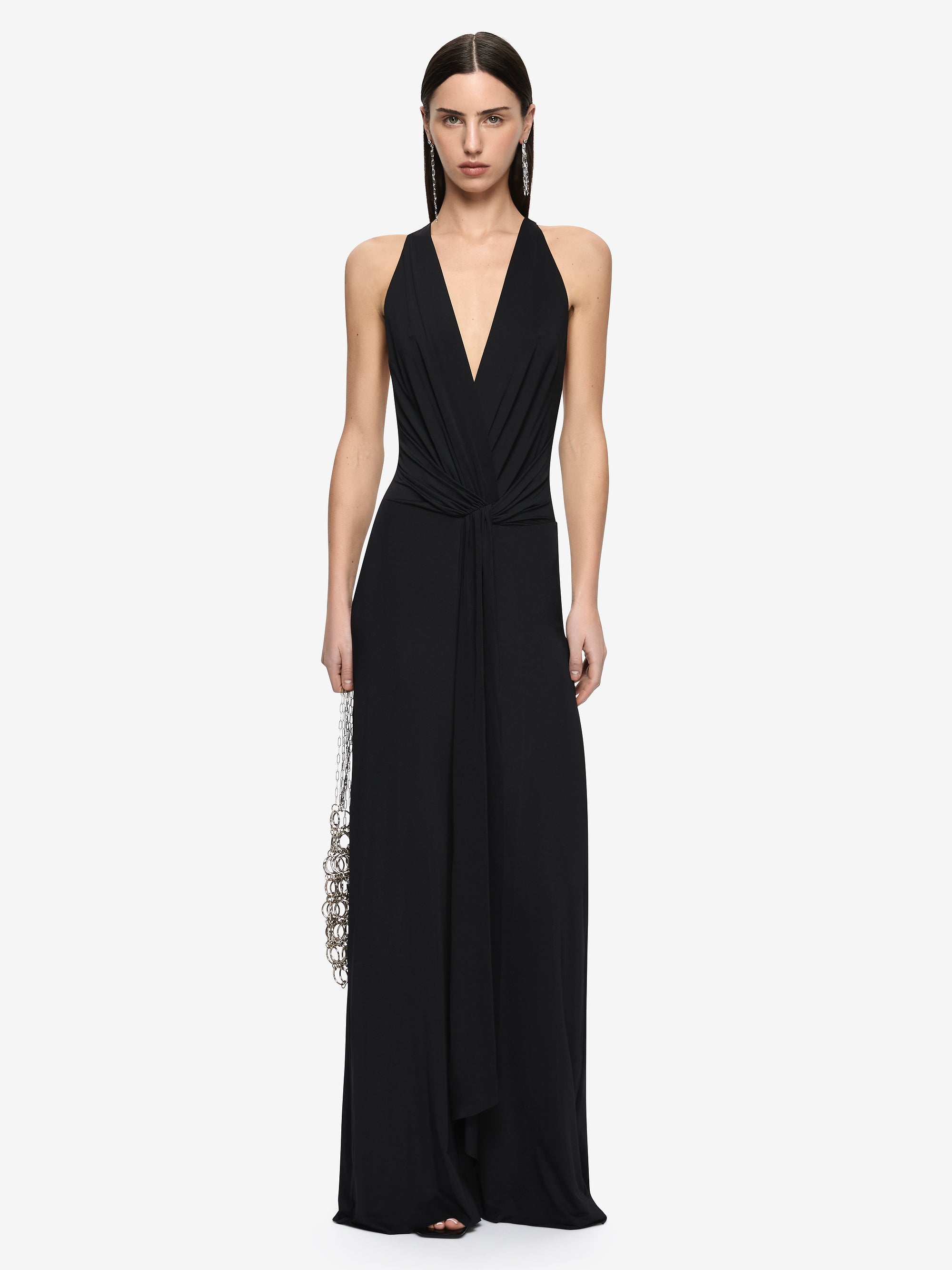 THALIA V MAXI DRESS - BLACK