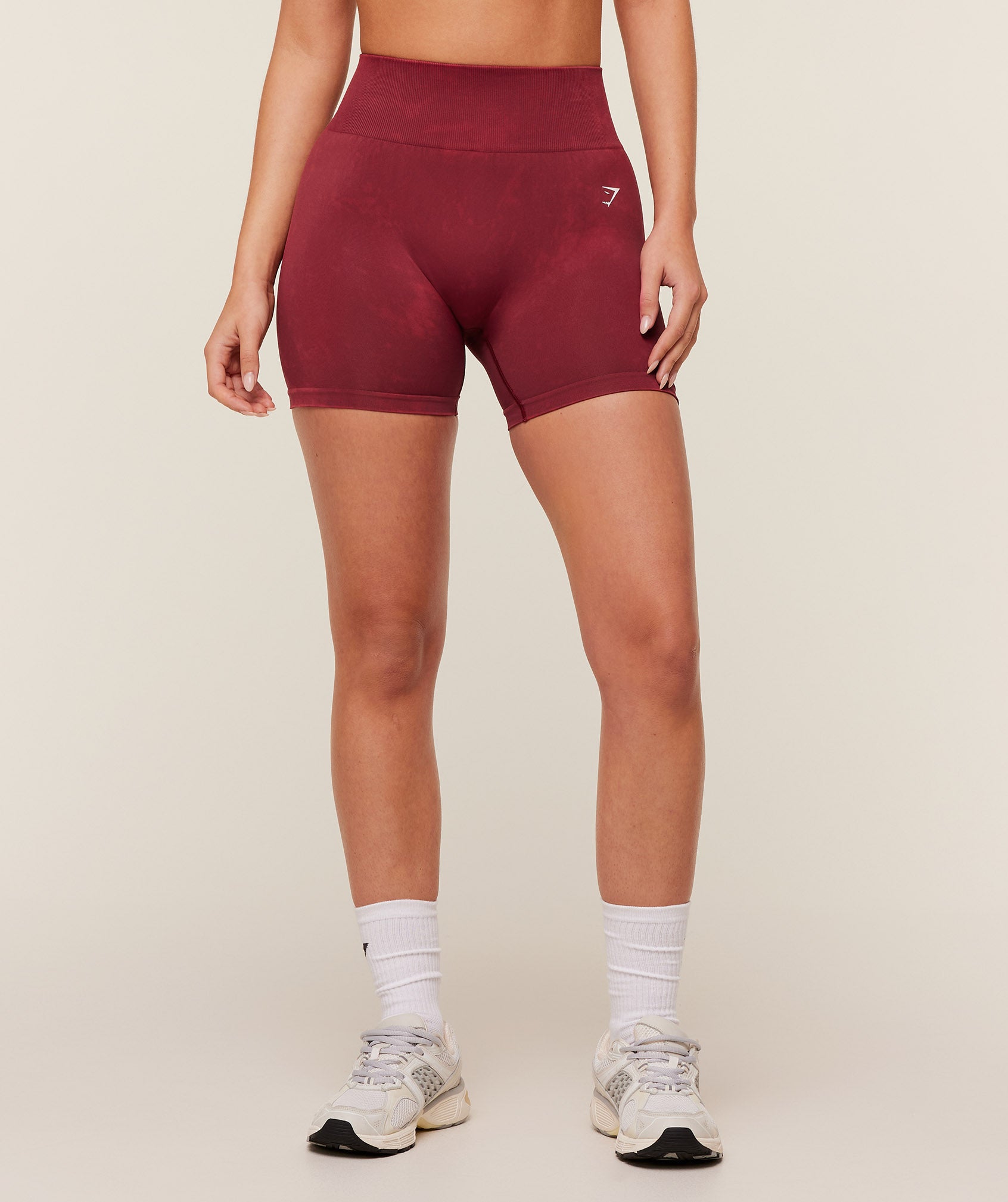 Gymshark Everyday Seamless Washed Shorts - Sets Red/Wash