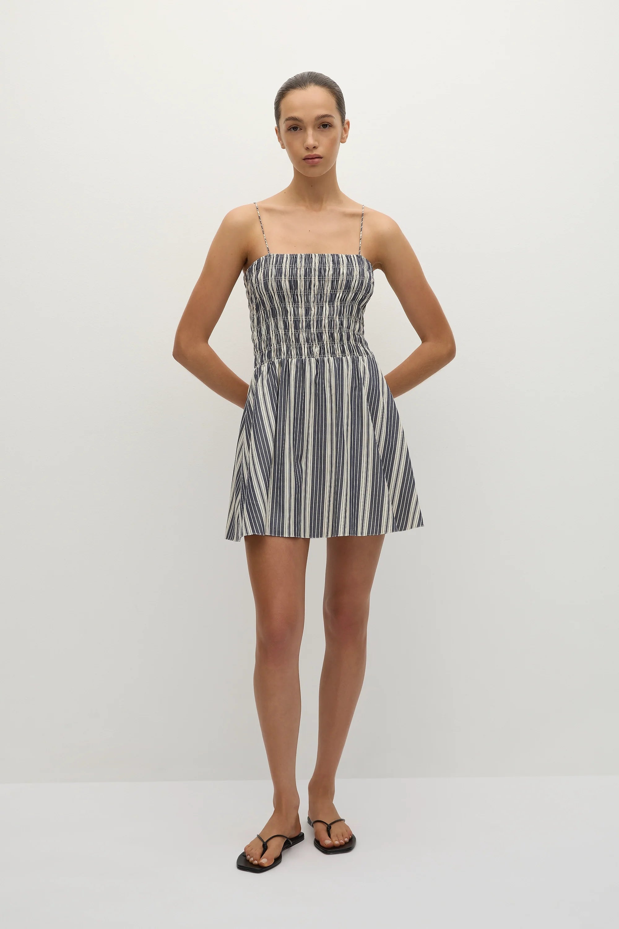 Corah Mini Dress Antique Navy Stripe - Final Sale