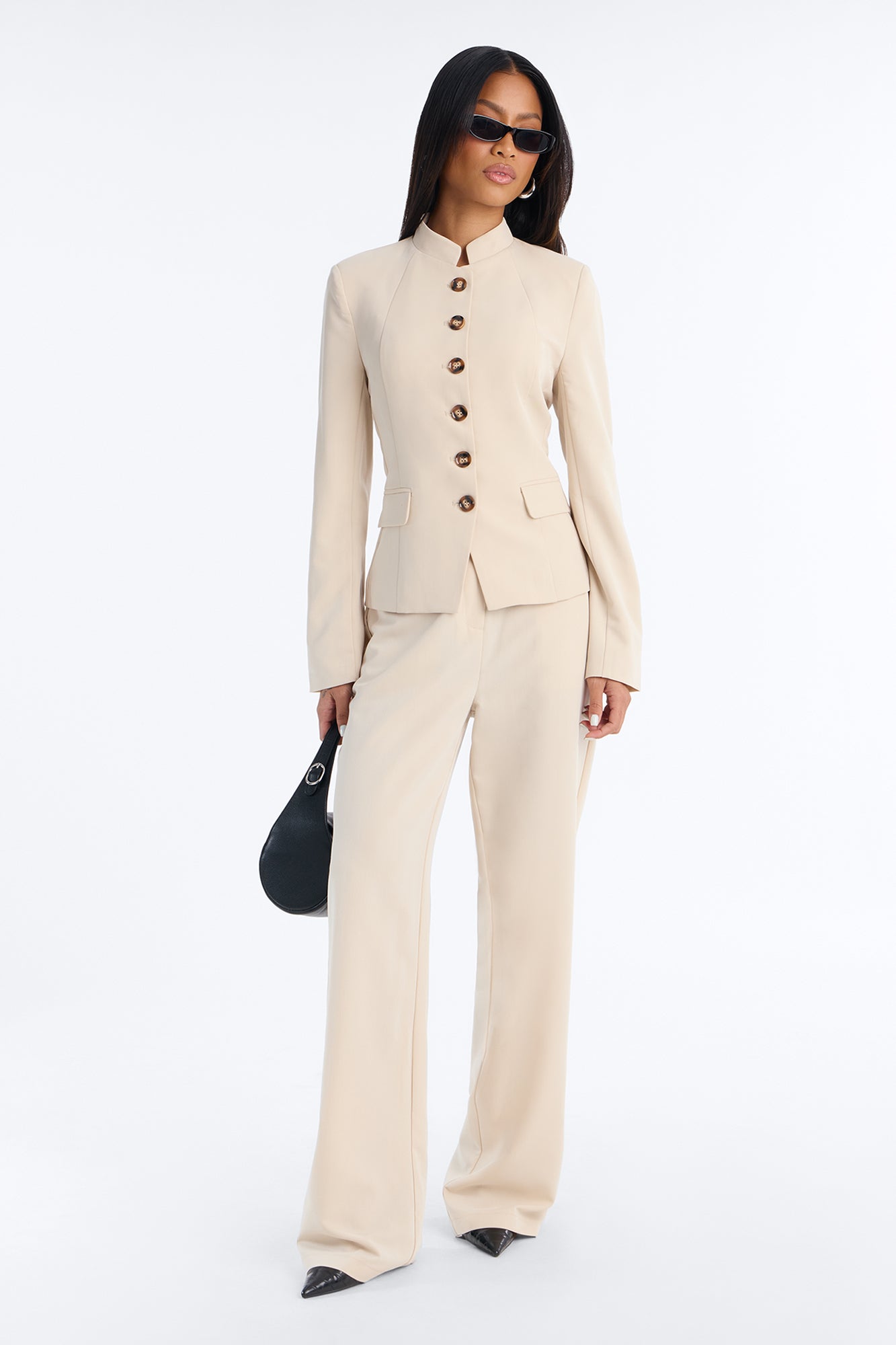 Giselle Blazer Pant Set - Cream