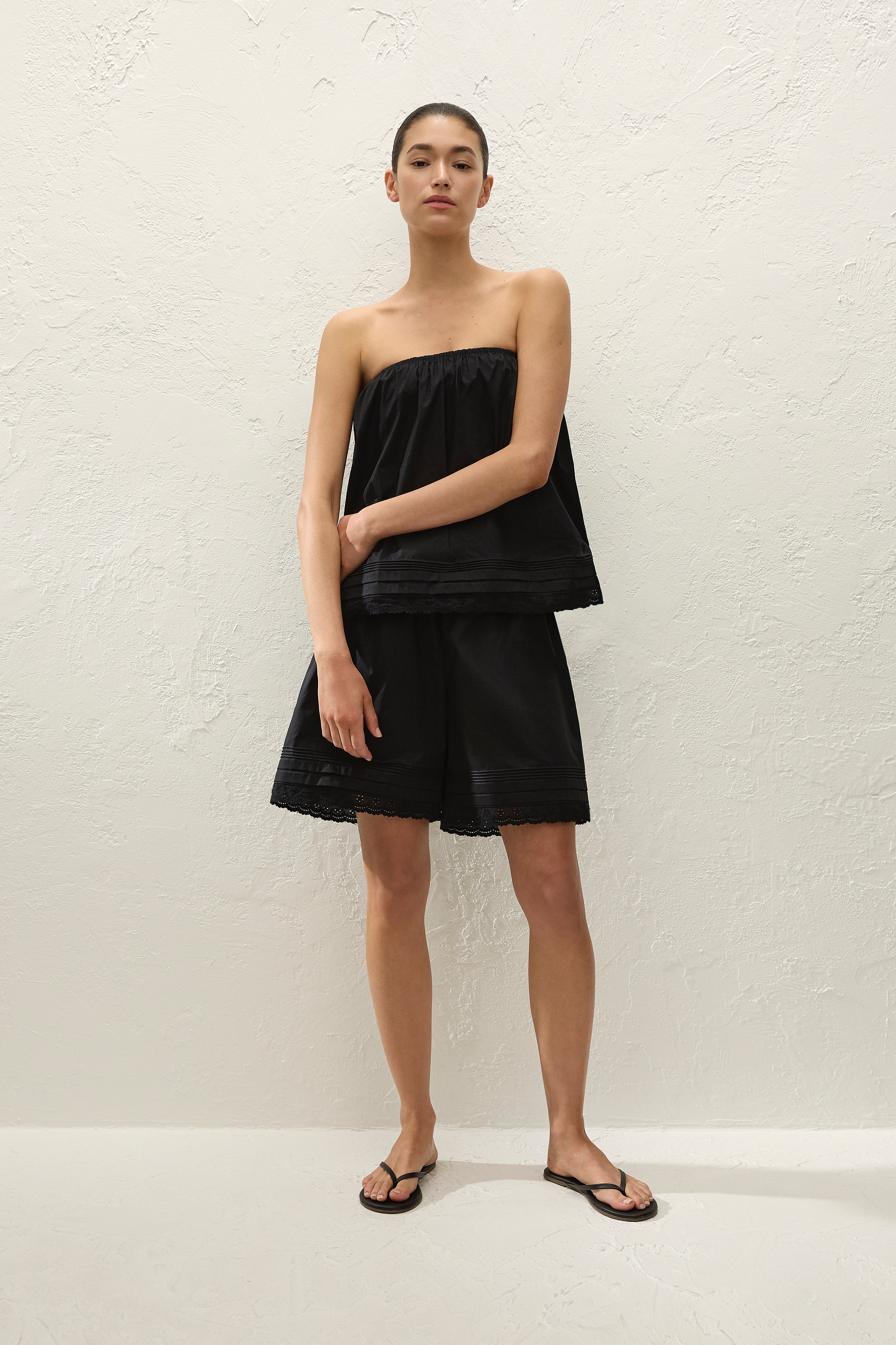 Filomena Top Fiore Lace Black - Final Sale