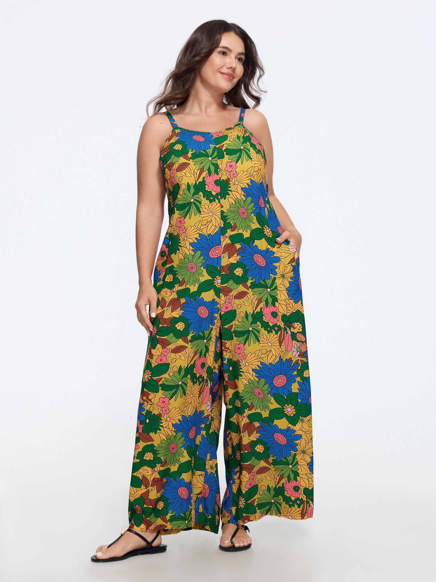 Vivid Groove Stretchy Adjustable Jumpsuit