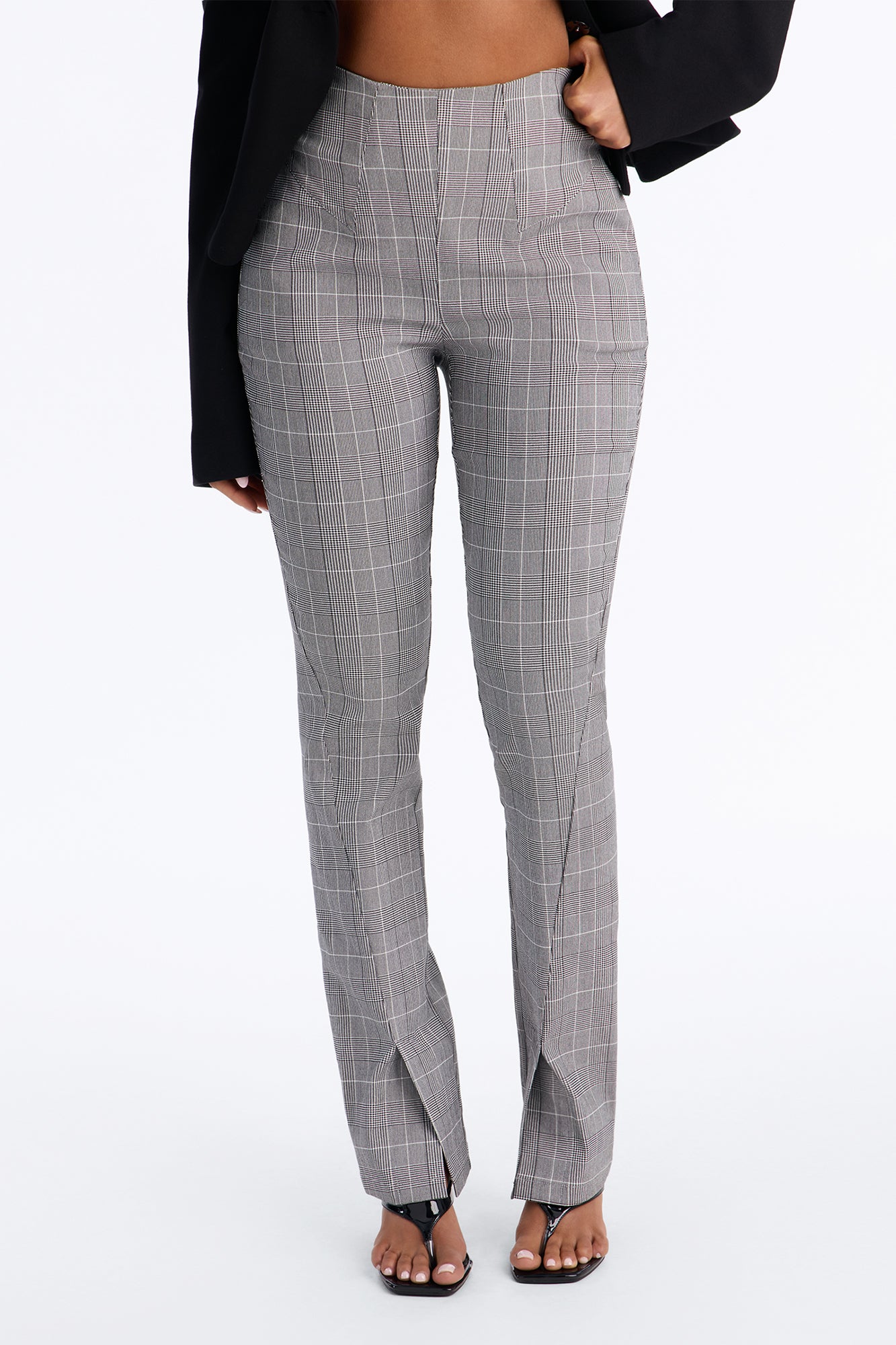 Tallulah High Rise Skinny Split Hem Pant - Charcoal