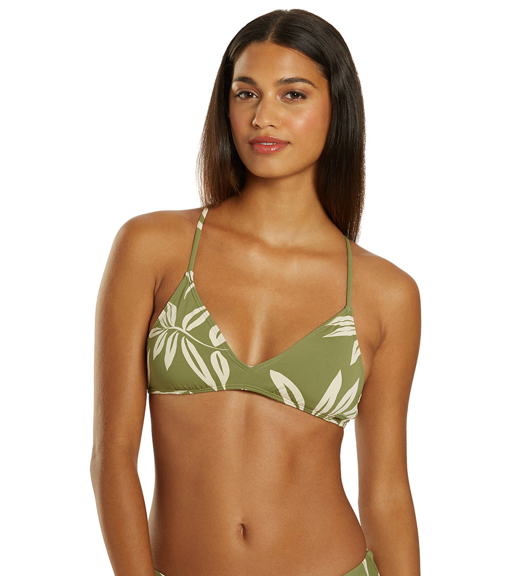 Roxy Women's Beach Classics Print Strappy Bikini Top