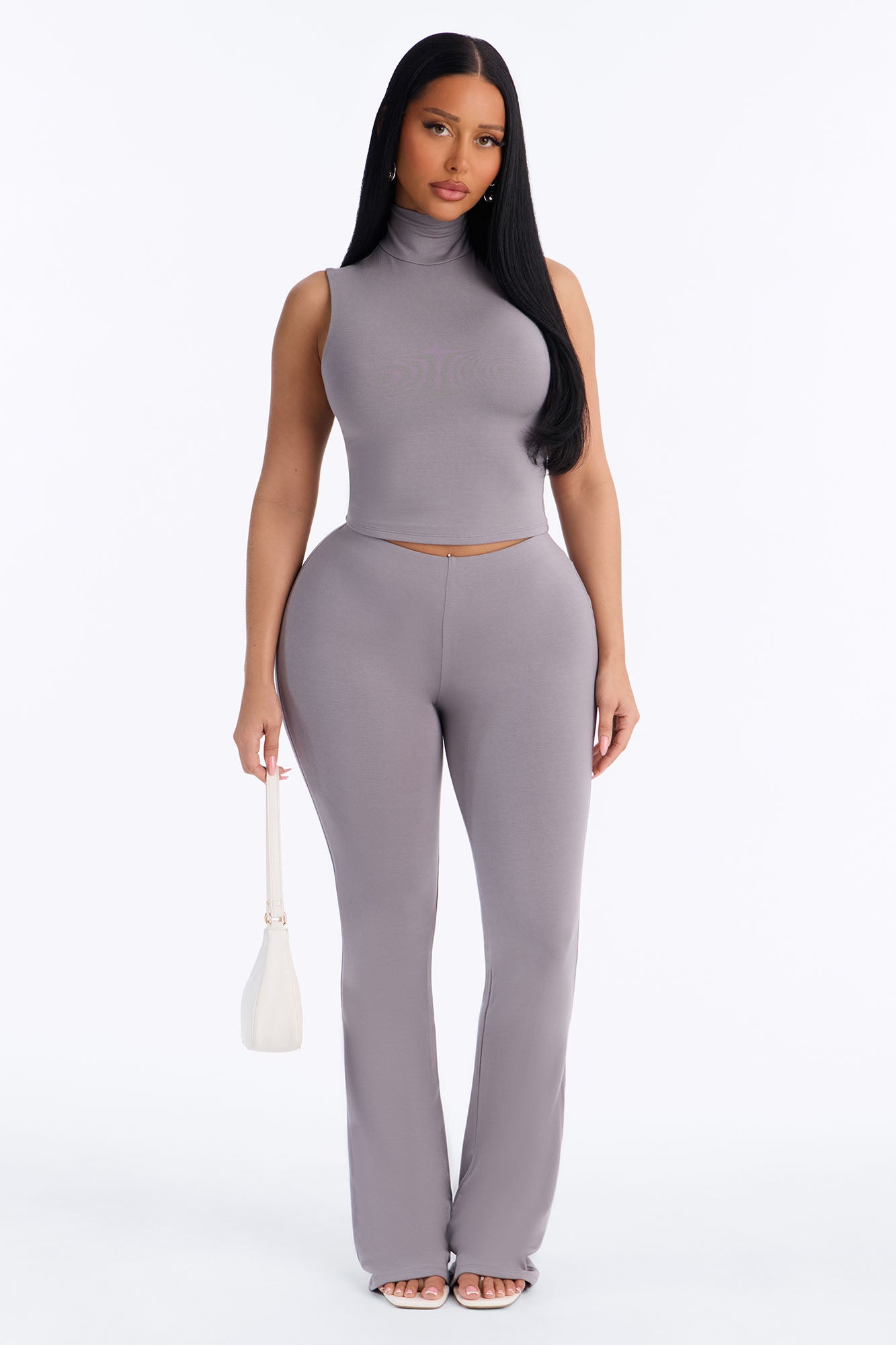 Candice Premium Modal Pant Set - Grey