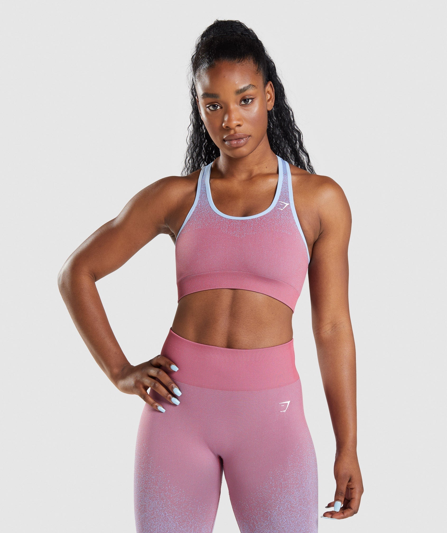 Gymshark Adapt Ombre Seamless Sports Bra - Moss Rose
