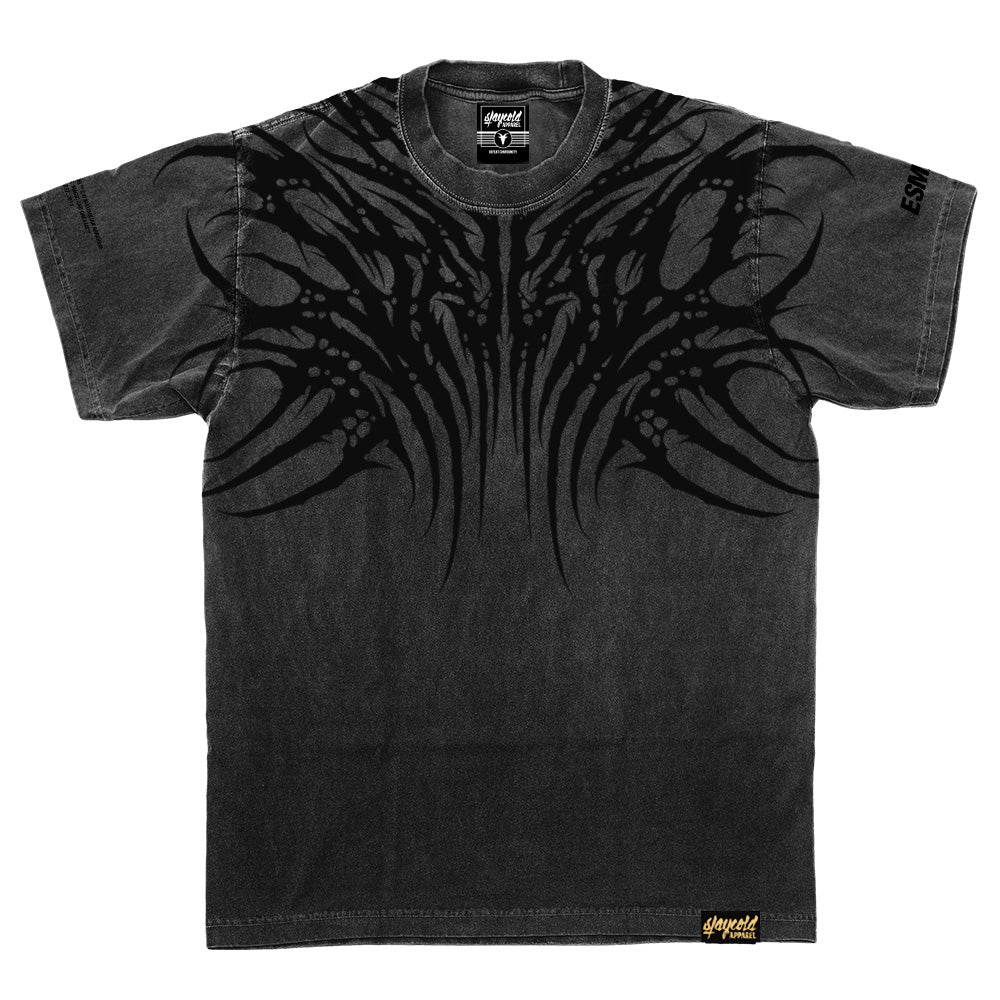 Necroblade (Black) - Heavy Oversized T-Shirt Acid Washed 250GSM