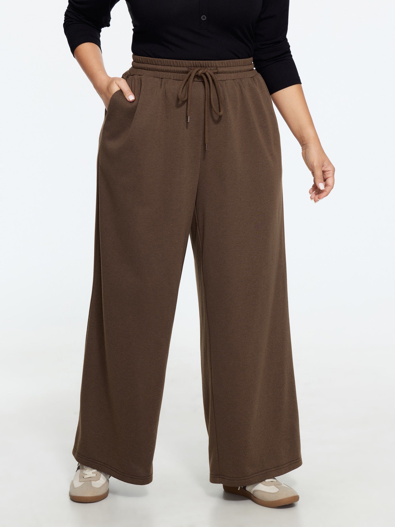 Supersoft Drawstring Waist Wide Leg Pants