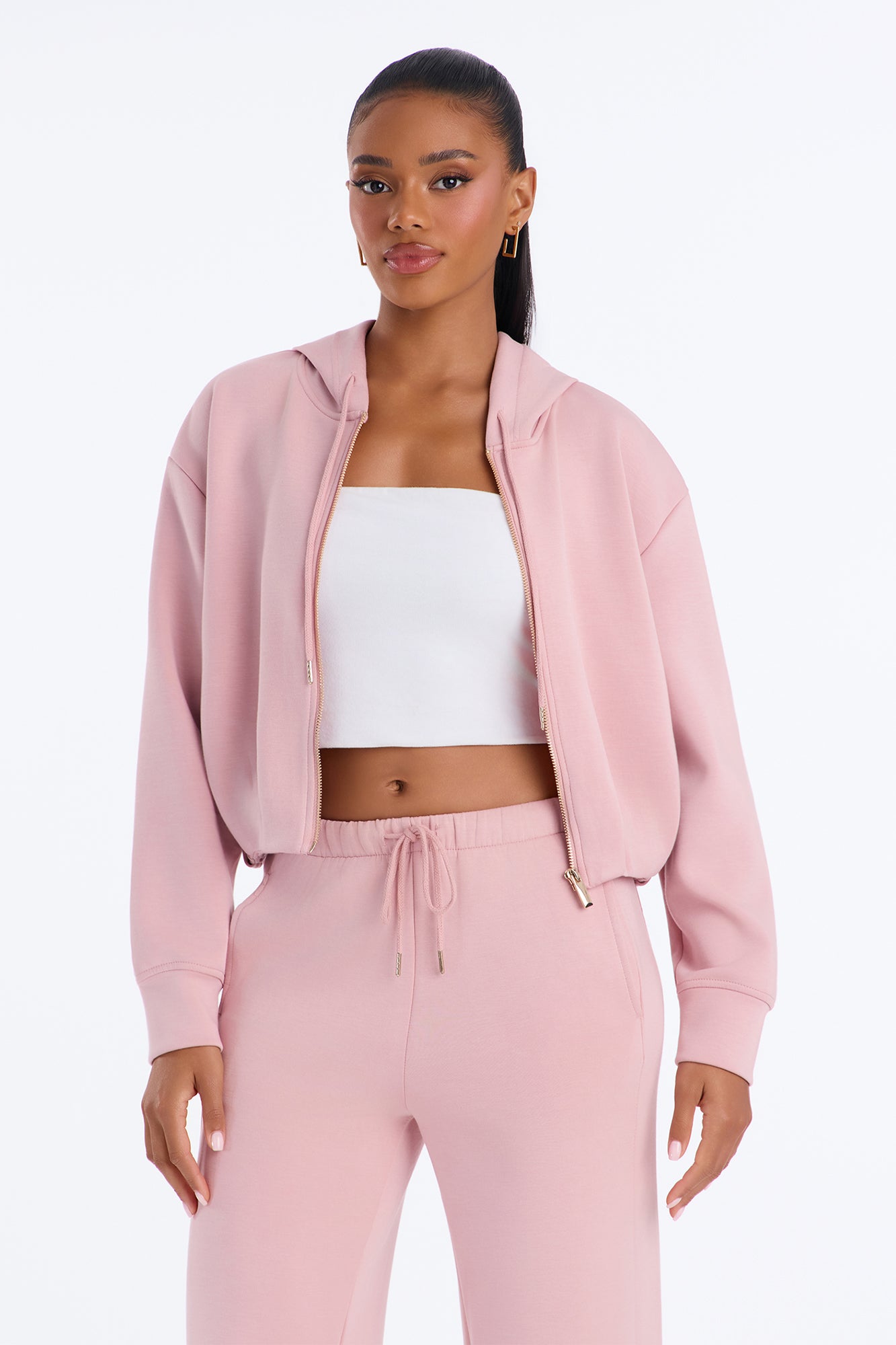 Bella Scuba Hooded Lounge Sweatshirt - Pink