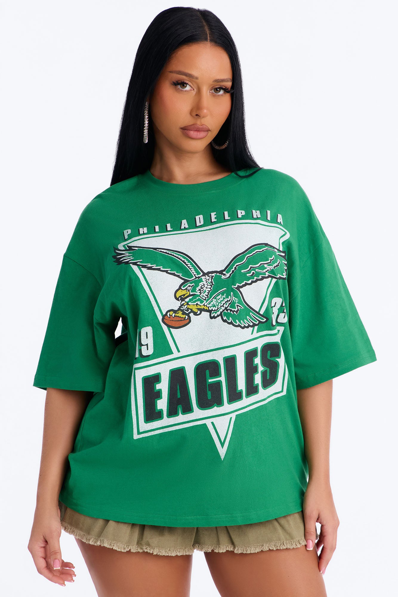 NFL Philadelphia Eagles Oversized Tee - Kelly Green